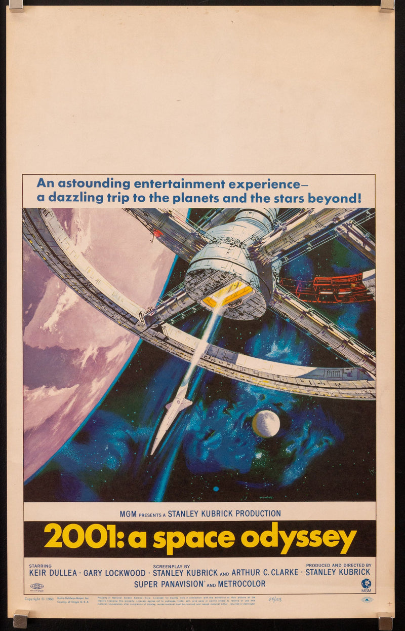 2001 A Space Odyssey Window Card (14x22) Original Vintage Movie Poster