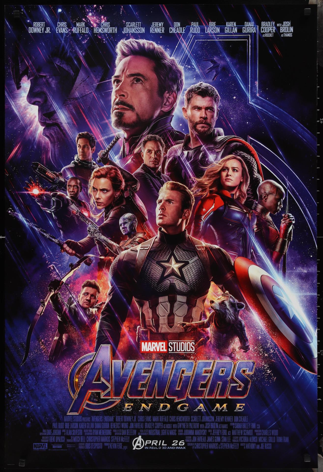Avengers: Endgame $250 Light Purple International Poster