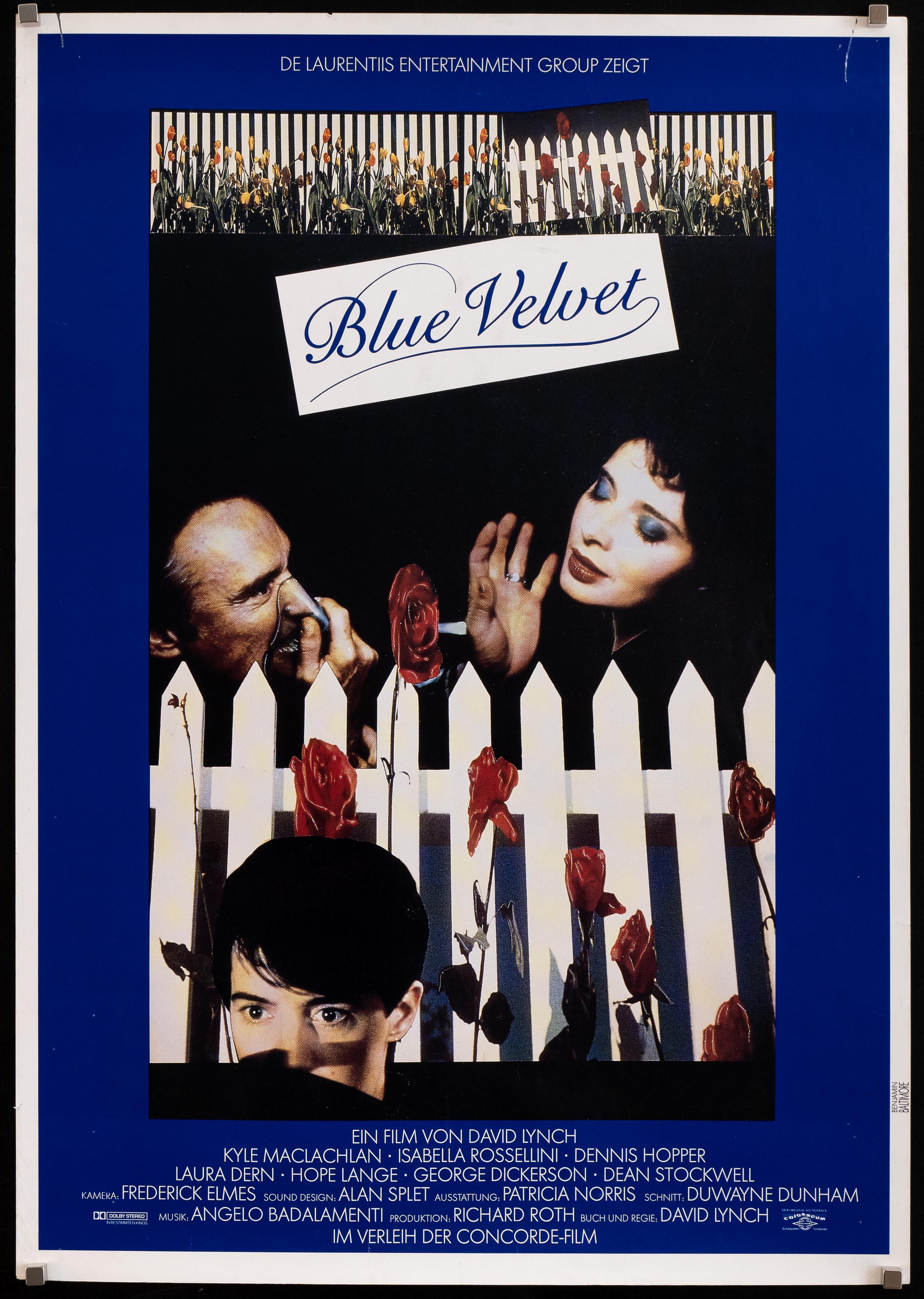 Blue Velvet Movie Poster 1986 German A1 (23x33)