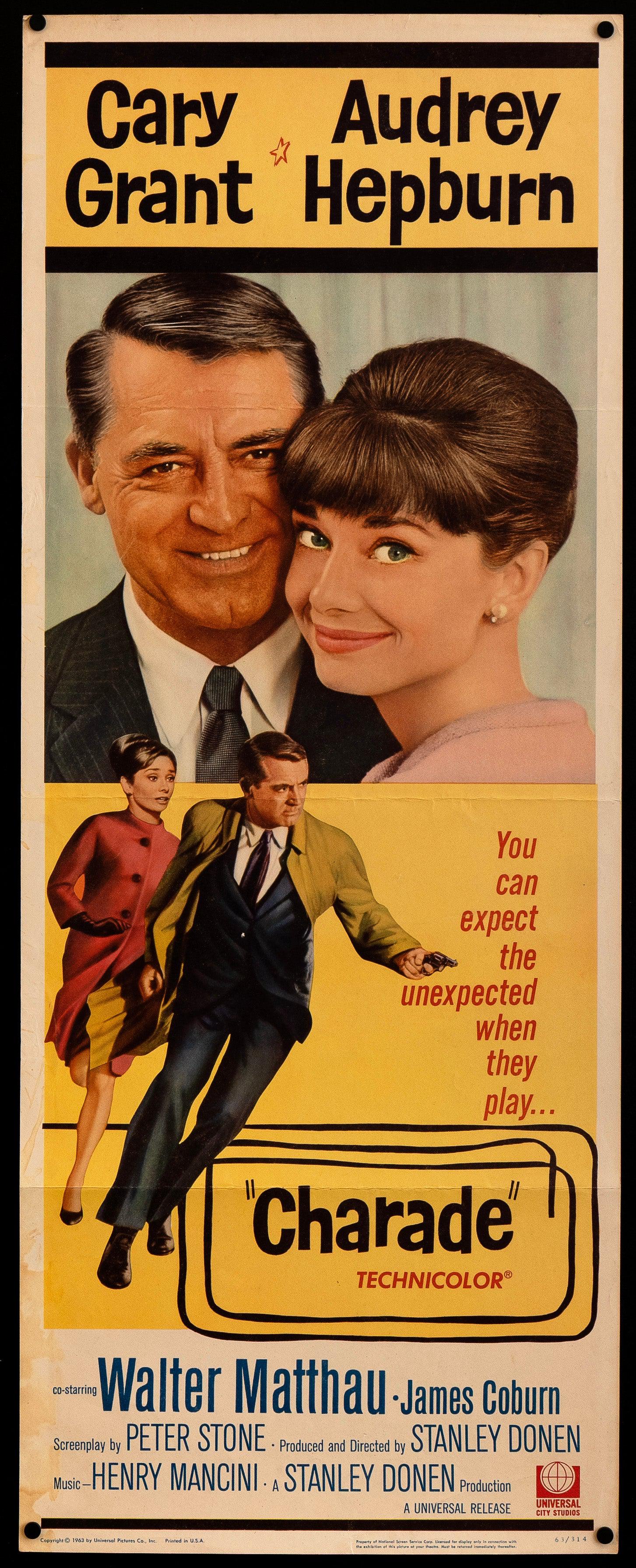 Charade Movie Poster 1963 Insert (14x36)
