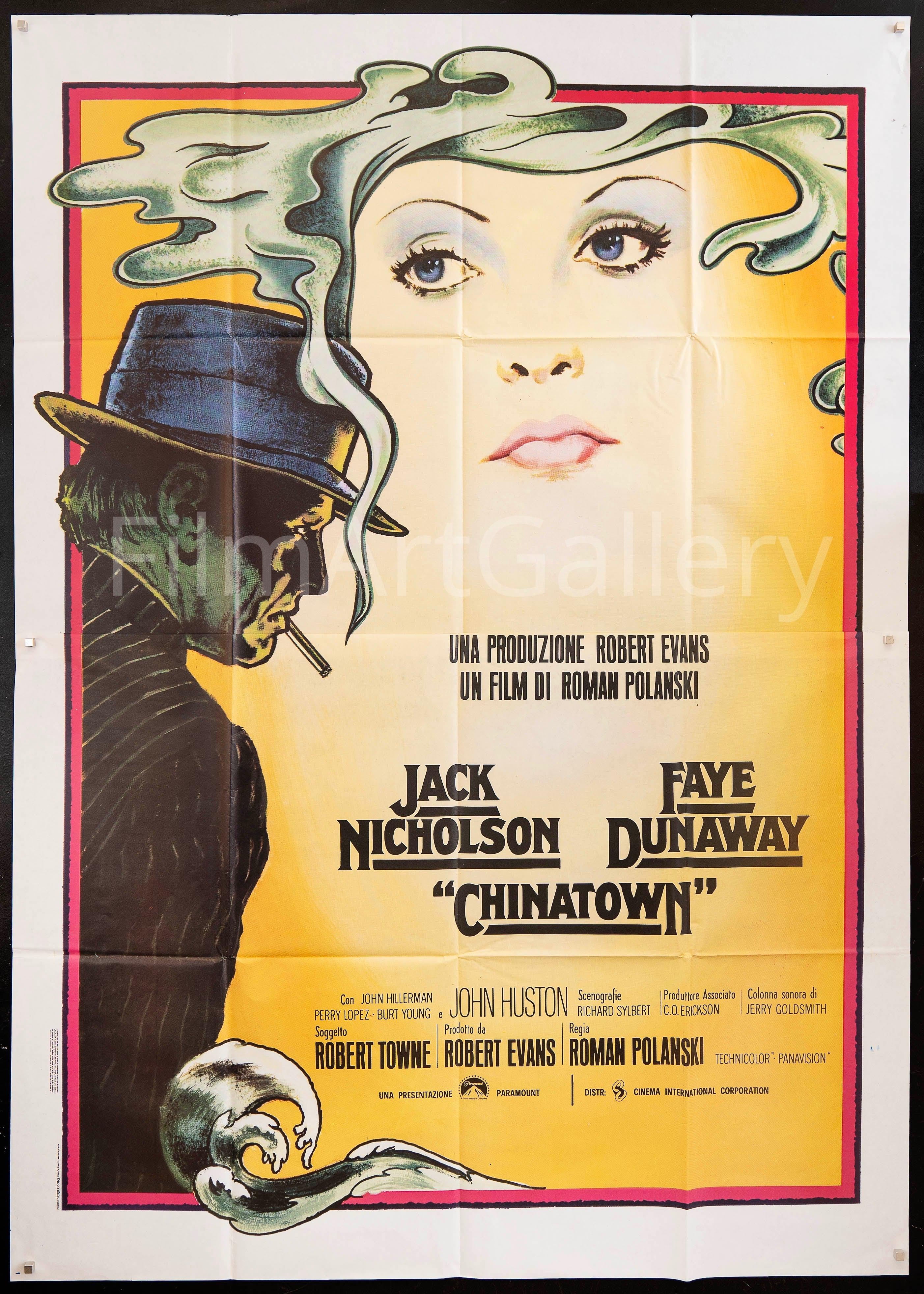 Chinatown Movie Poster 1970's RI Italian 4 foglio (55x78)