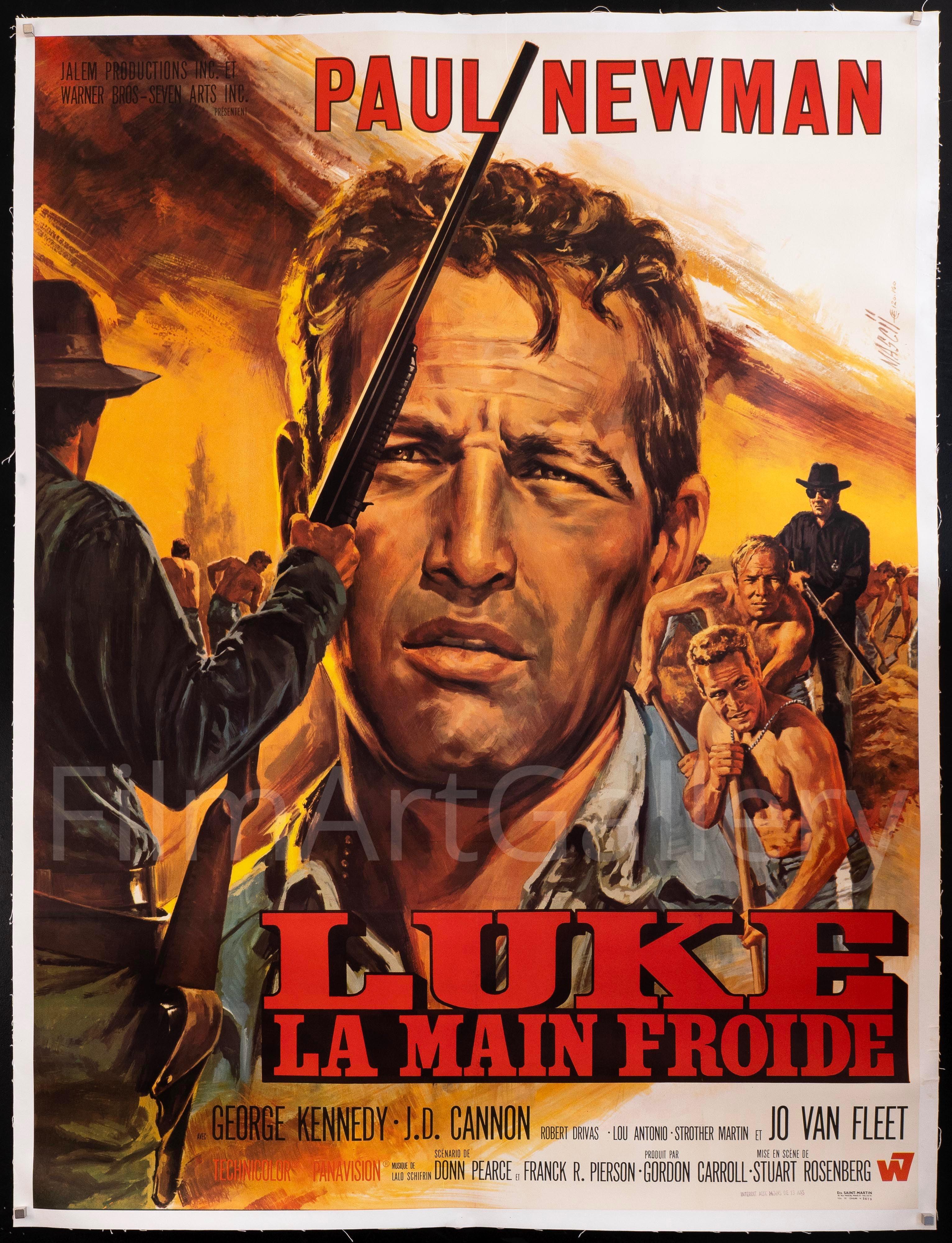 Cool Hand Luke Movie Poster 1967 French 1 Panel 47x63