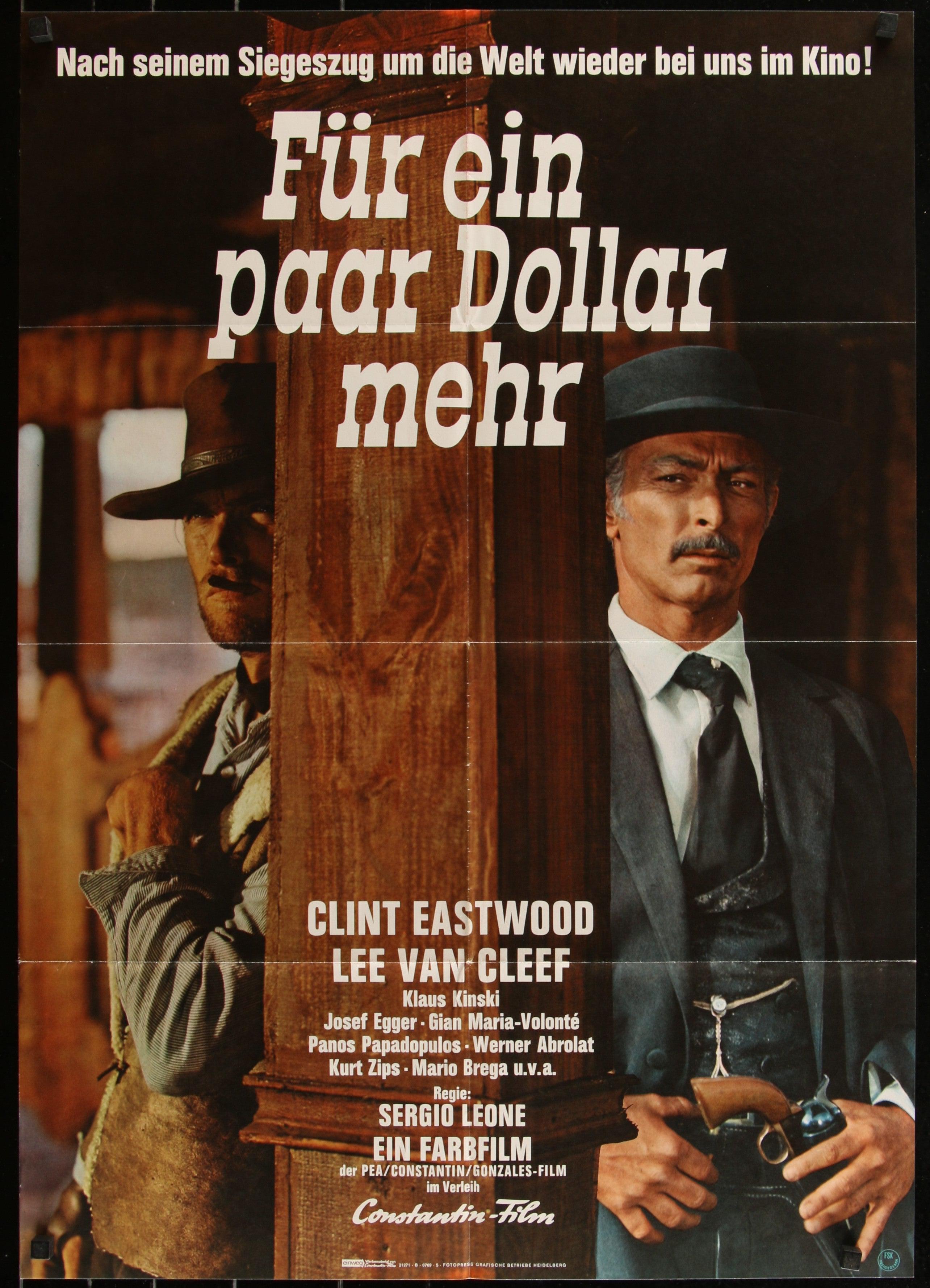 For A Few Dollars More Movie Poster 1969 RI German A1 (23x33)