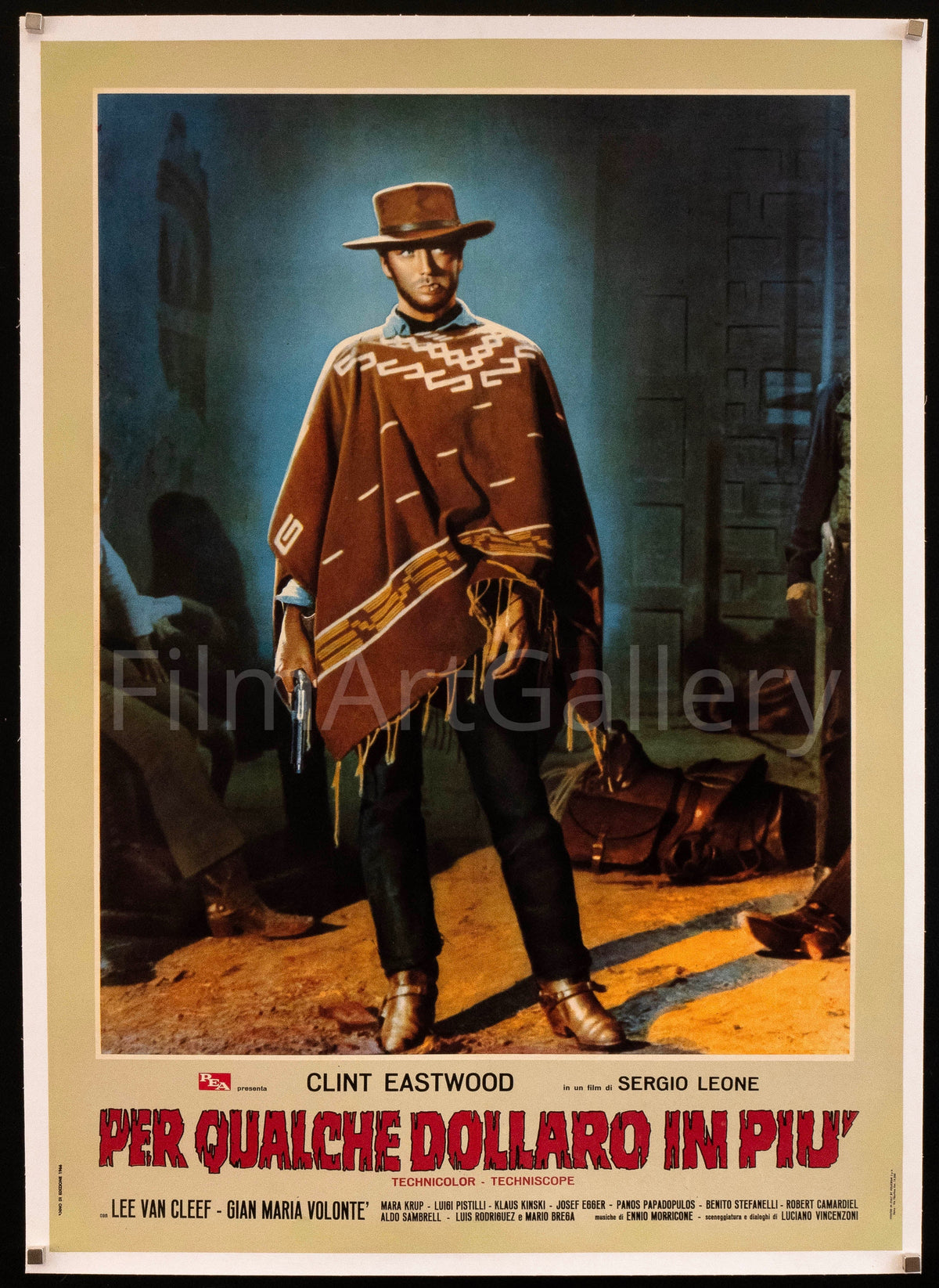 For a Few Dollars More Italian Photobusta (26&quot;x37&quot;) Original Vintage Movie Poster
