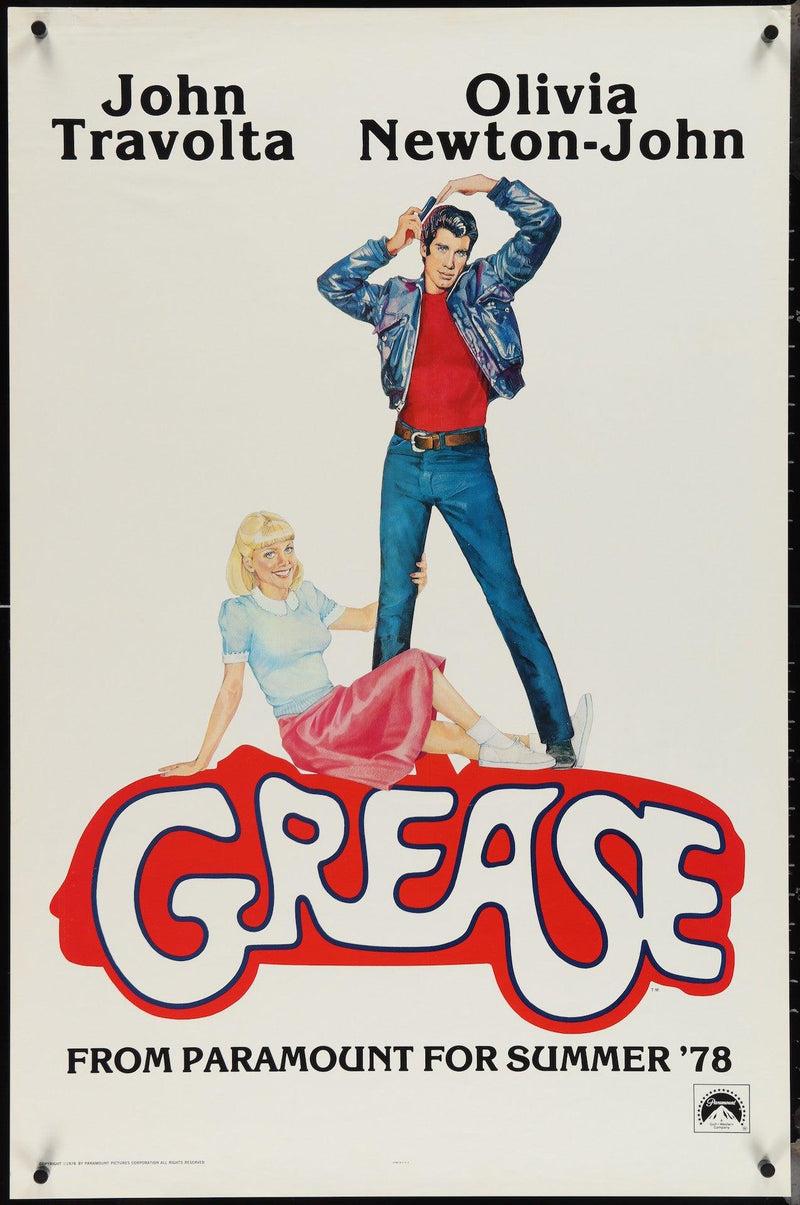 Grease 1 Sheet (27x41) Original Vintage Movie Poster