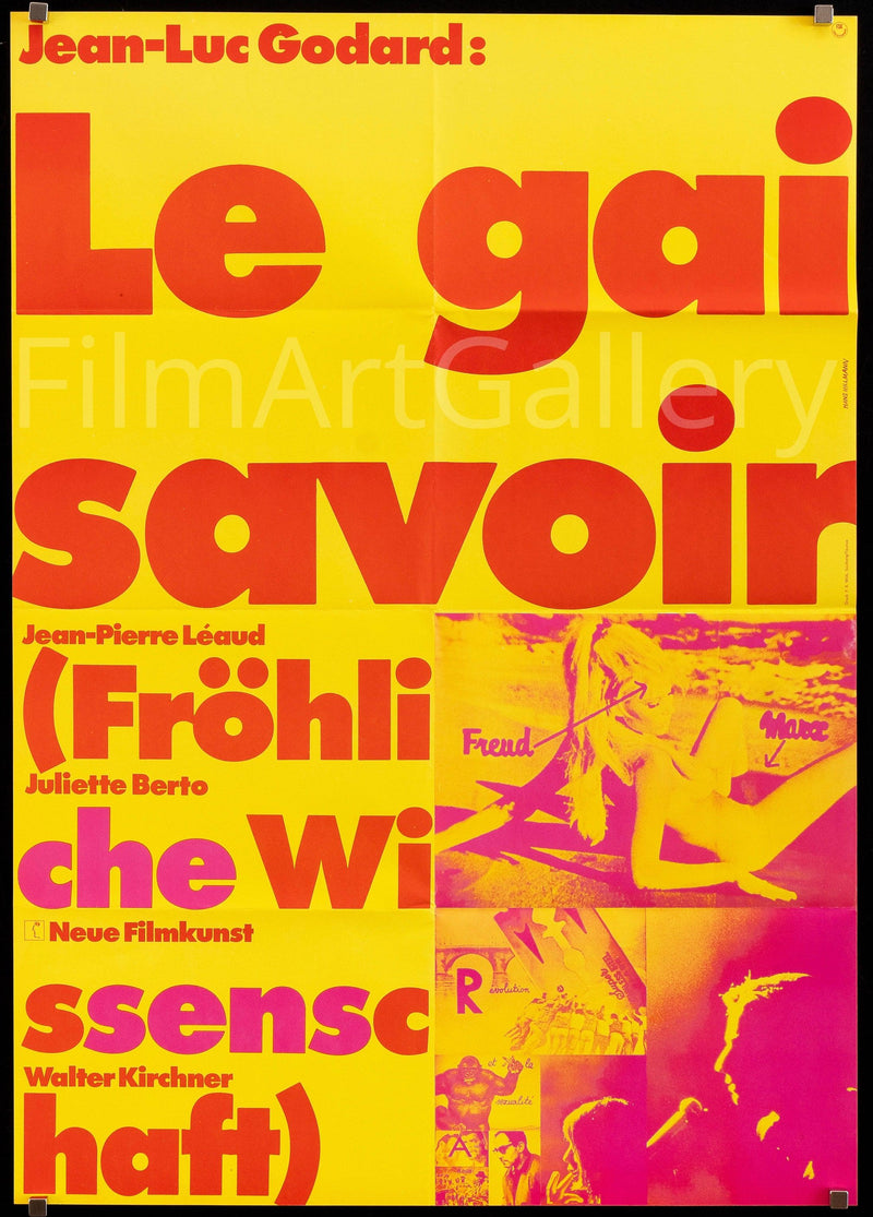 Le Gai Savoir German A1 (23x33) Original Vintage Movie Poster