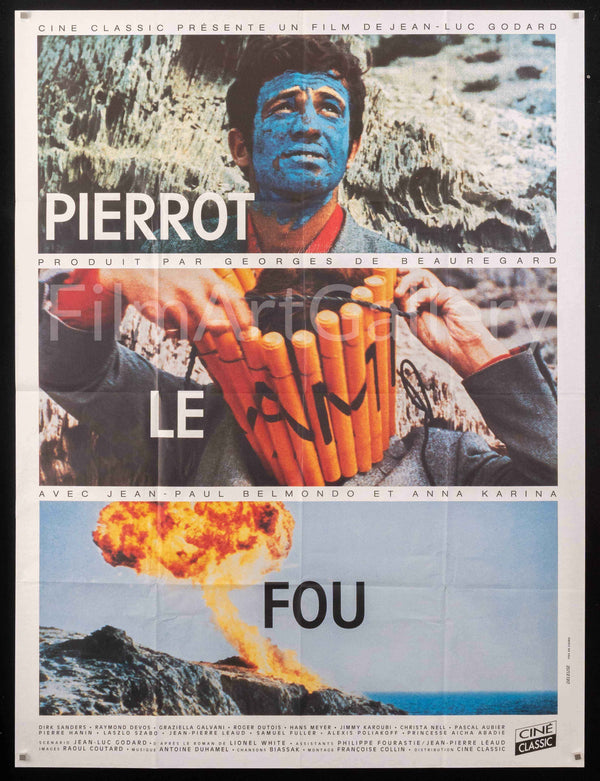 Pierrot Le Fou Original Vintage Movie Poster