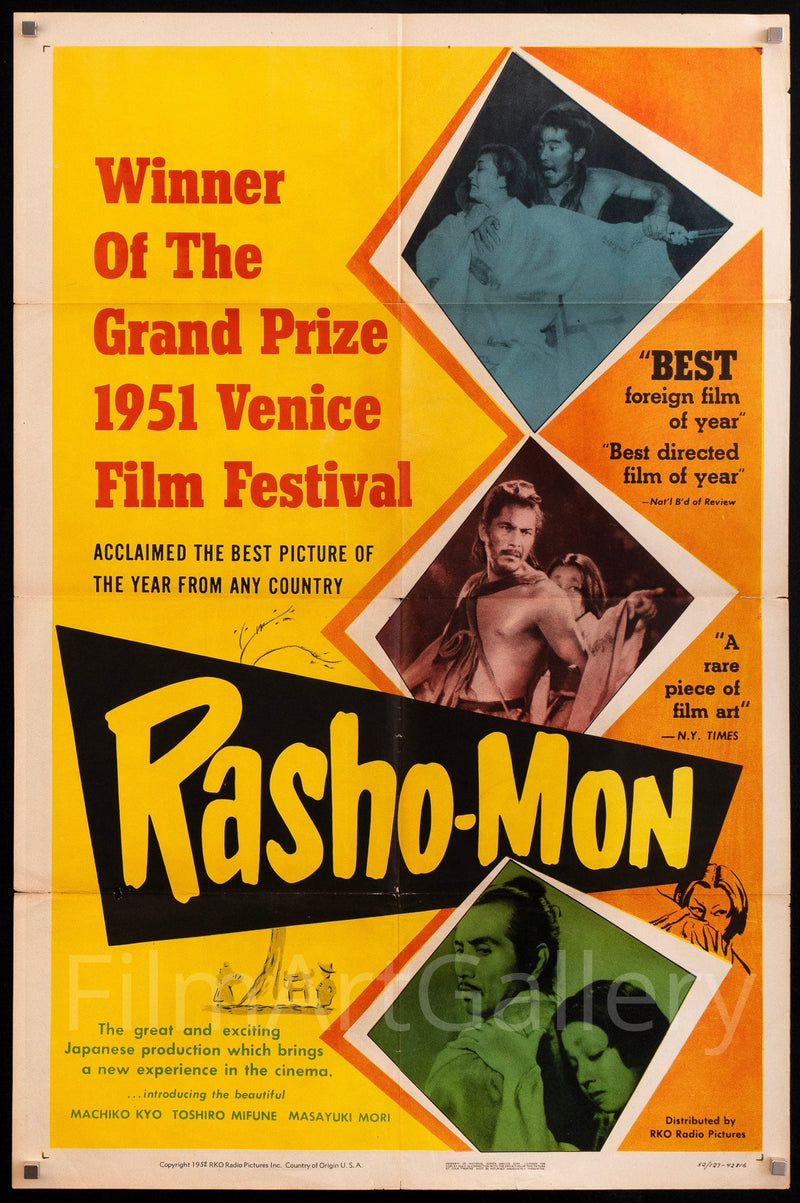 Rashomon 1 Sheet (27x41) Original Vintage Movie Poster
