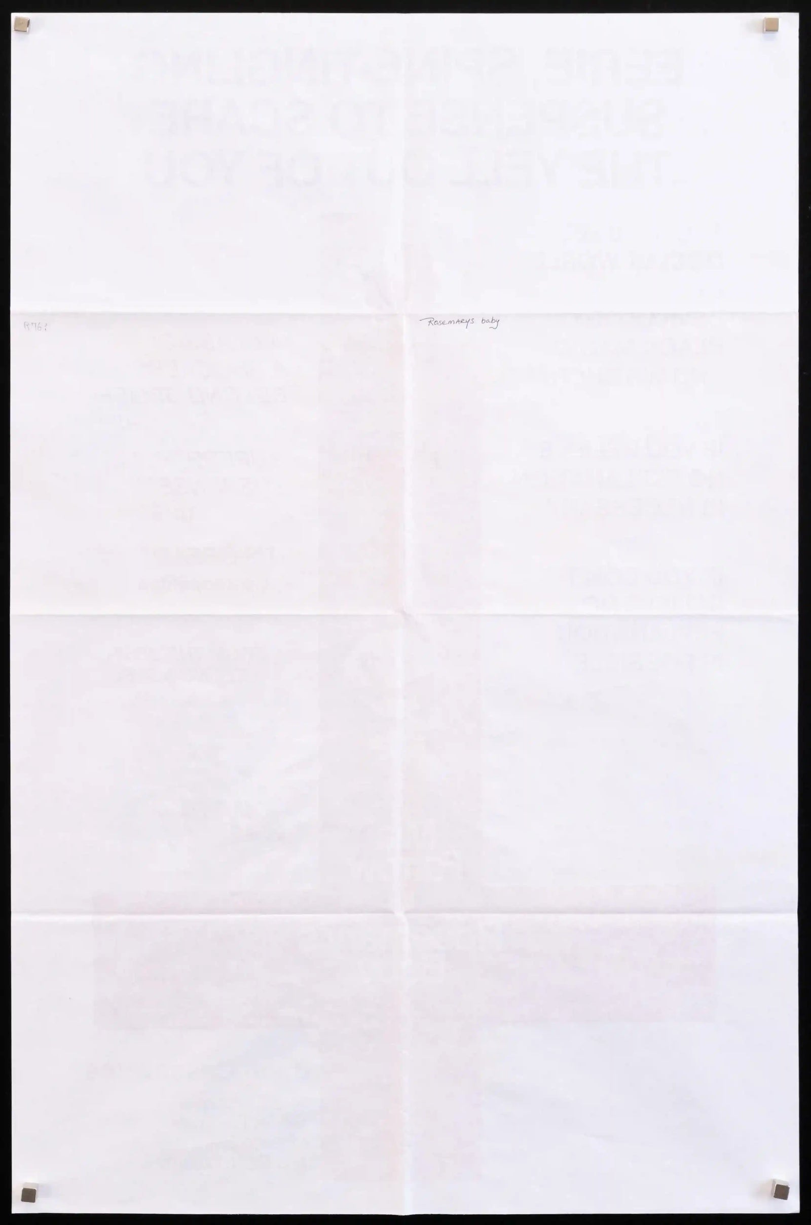 Rosemary's Baby Original Vintage Movie Poster