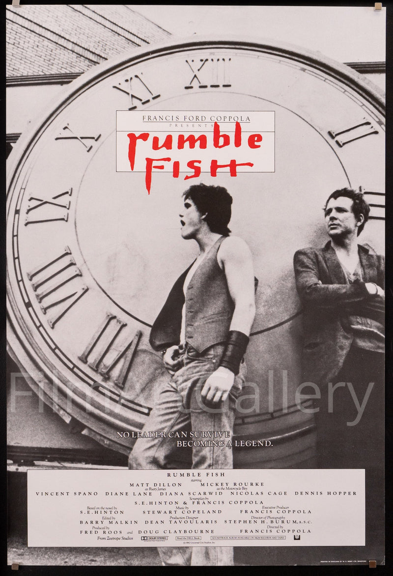 Rumble Fish 1 Sheet (27x41) Original Vintage Movie Poster
