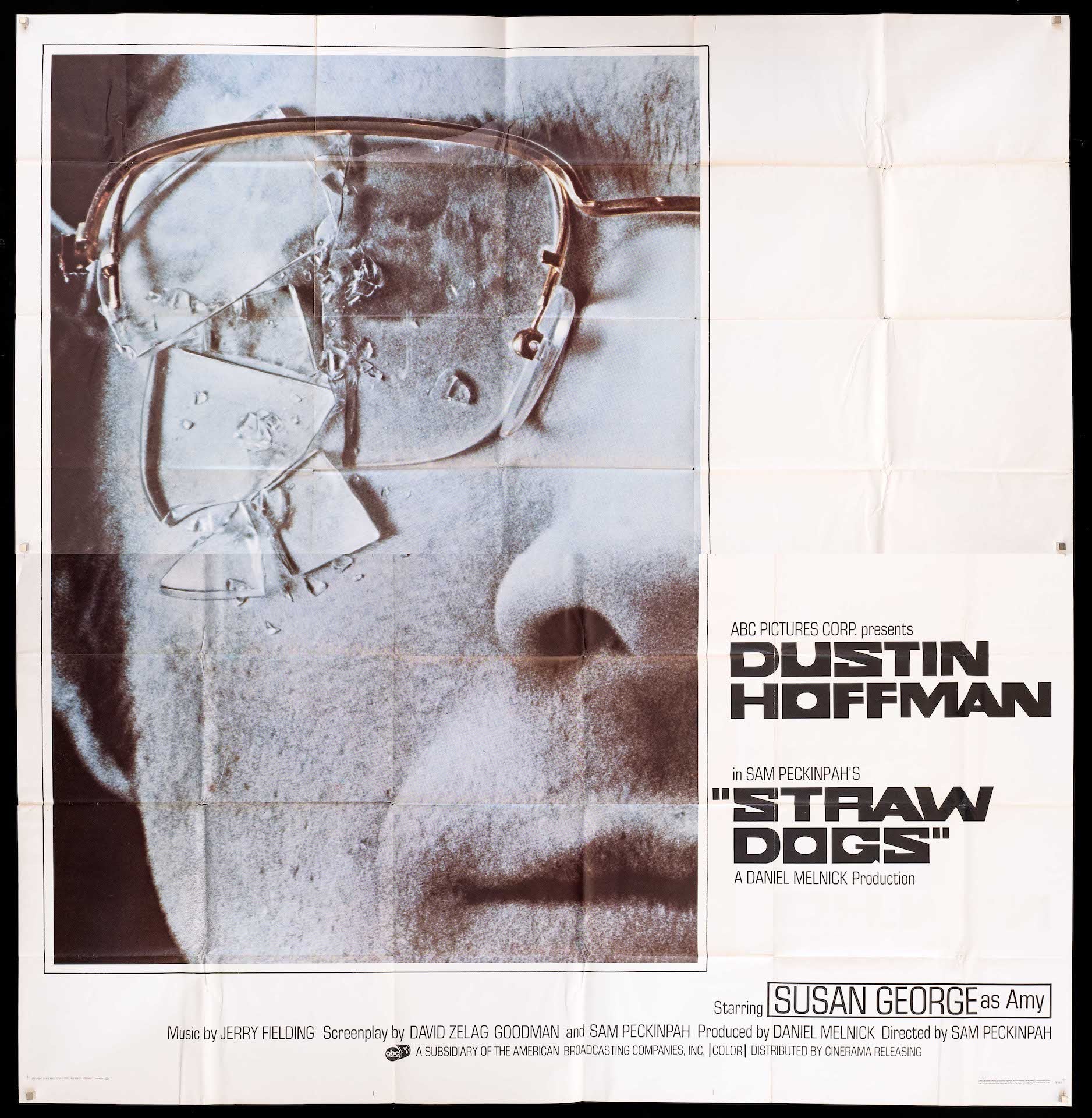 Straw Dogs Movie Poster 1971 6 Sheet (81x81)