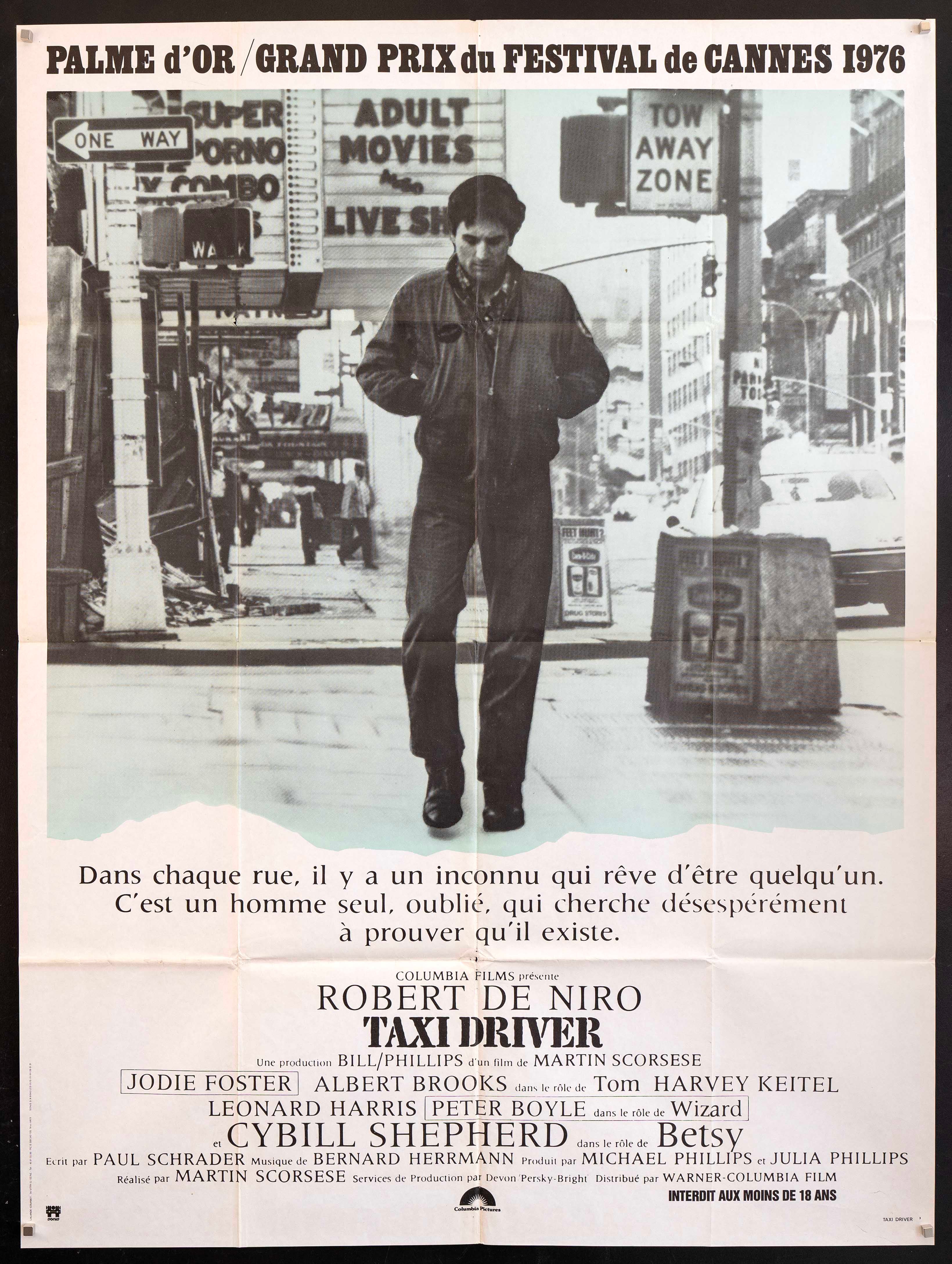 Taxi Driver Movie Poster 1976 French 1 Panel (47x63)