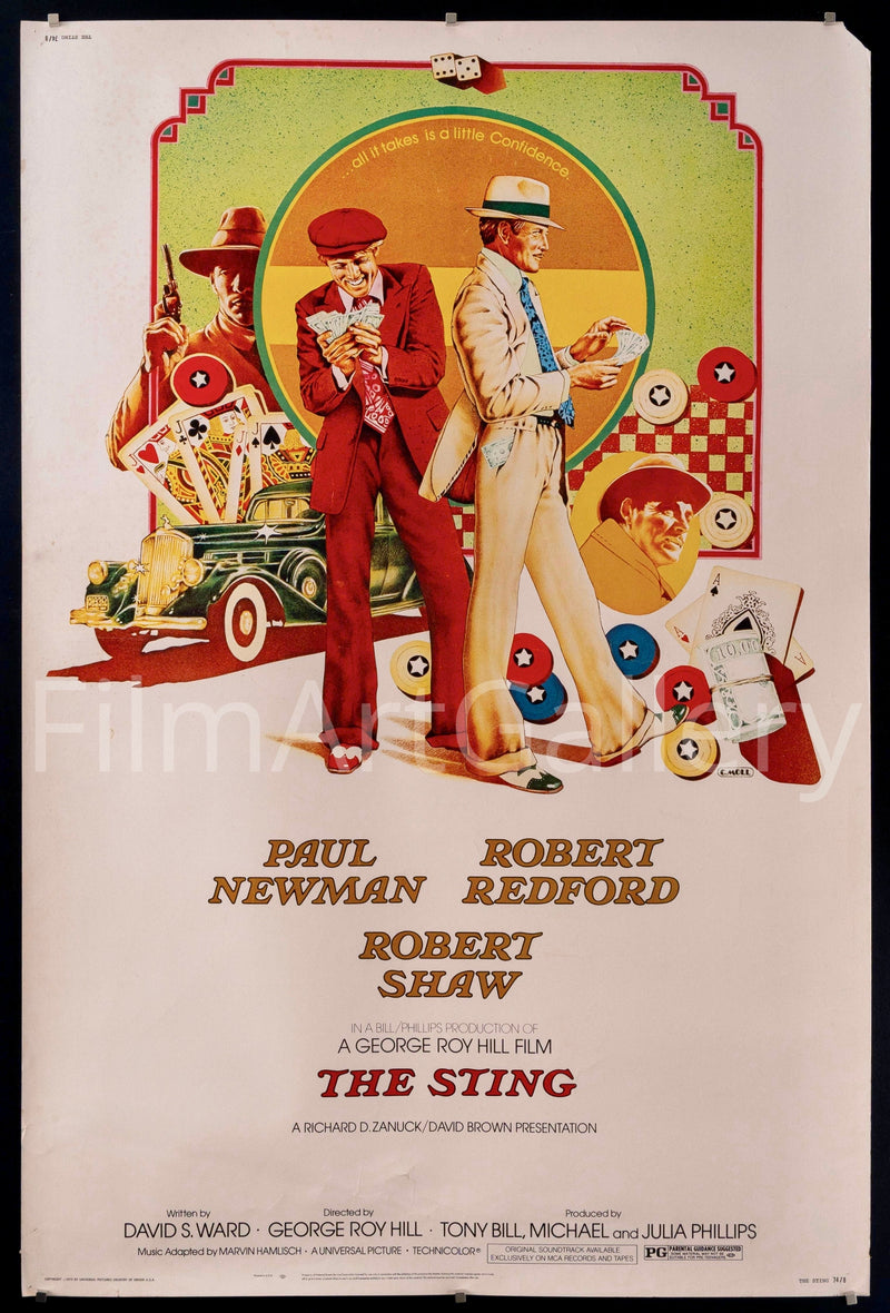 The Sting 40x60 Original Vintage Movie Poster