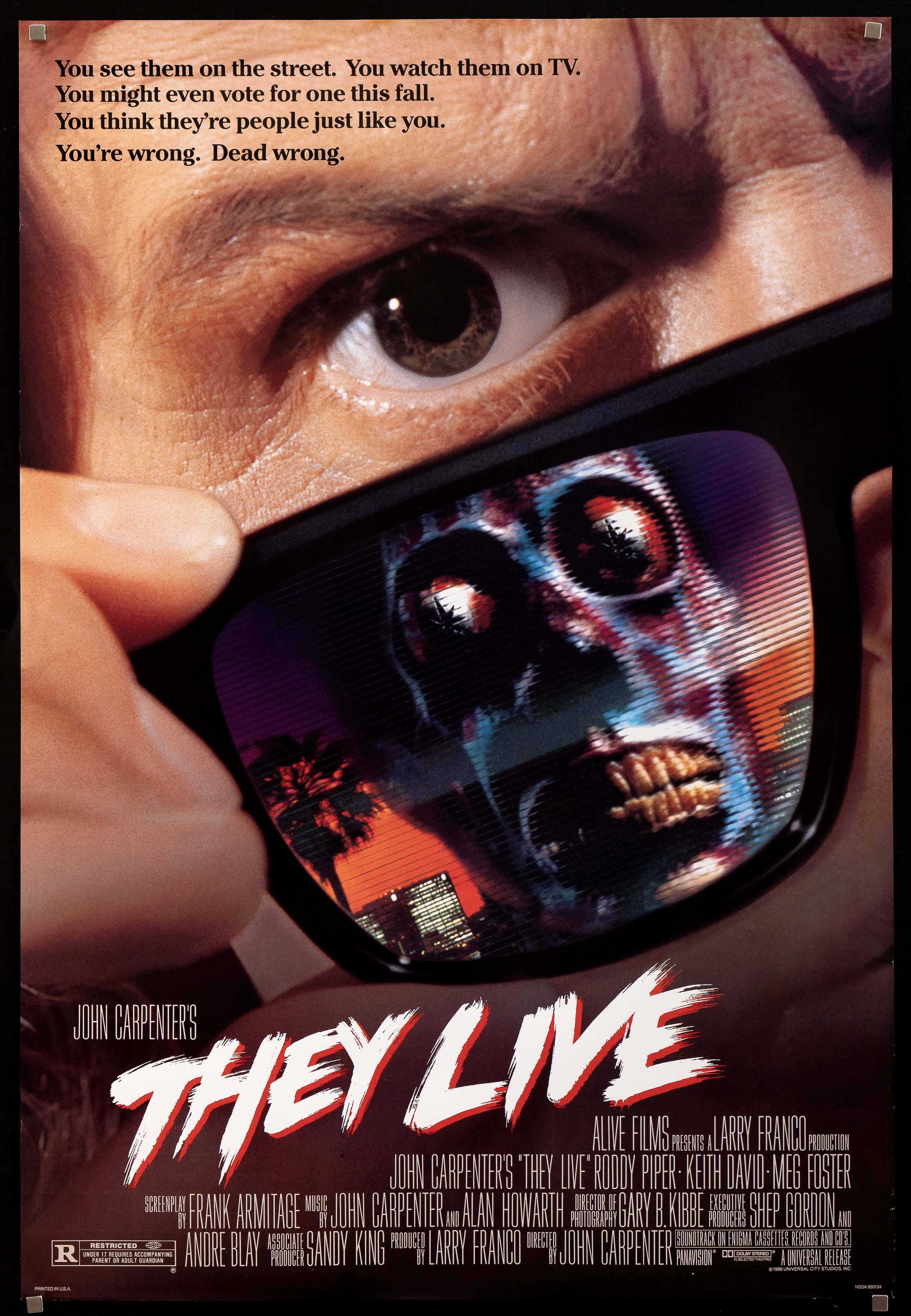 They Live / one sheet / USA