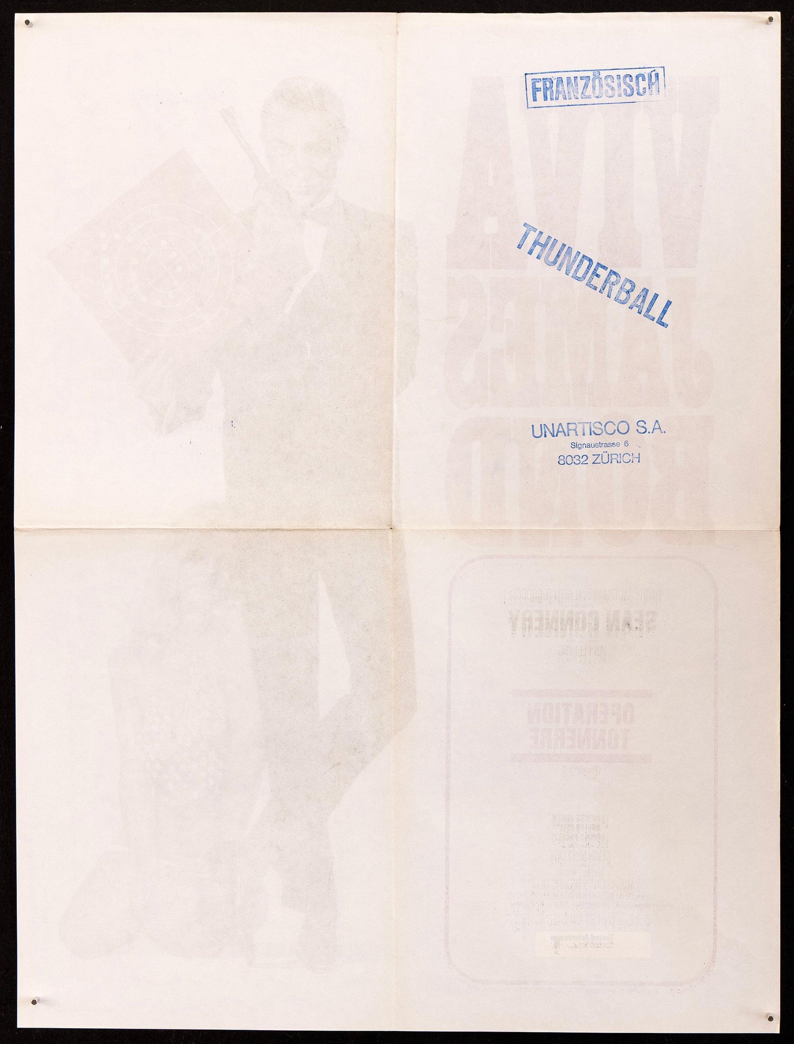 Thunderball / Viva James Bond Original Vintage Movie Poster