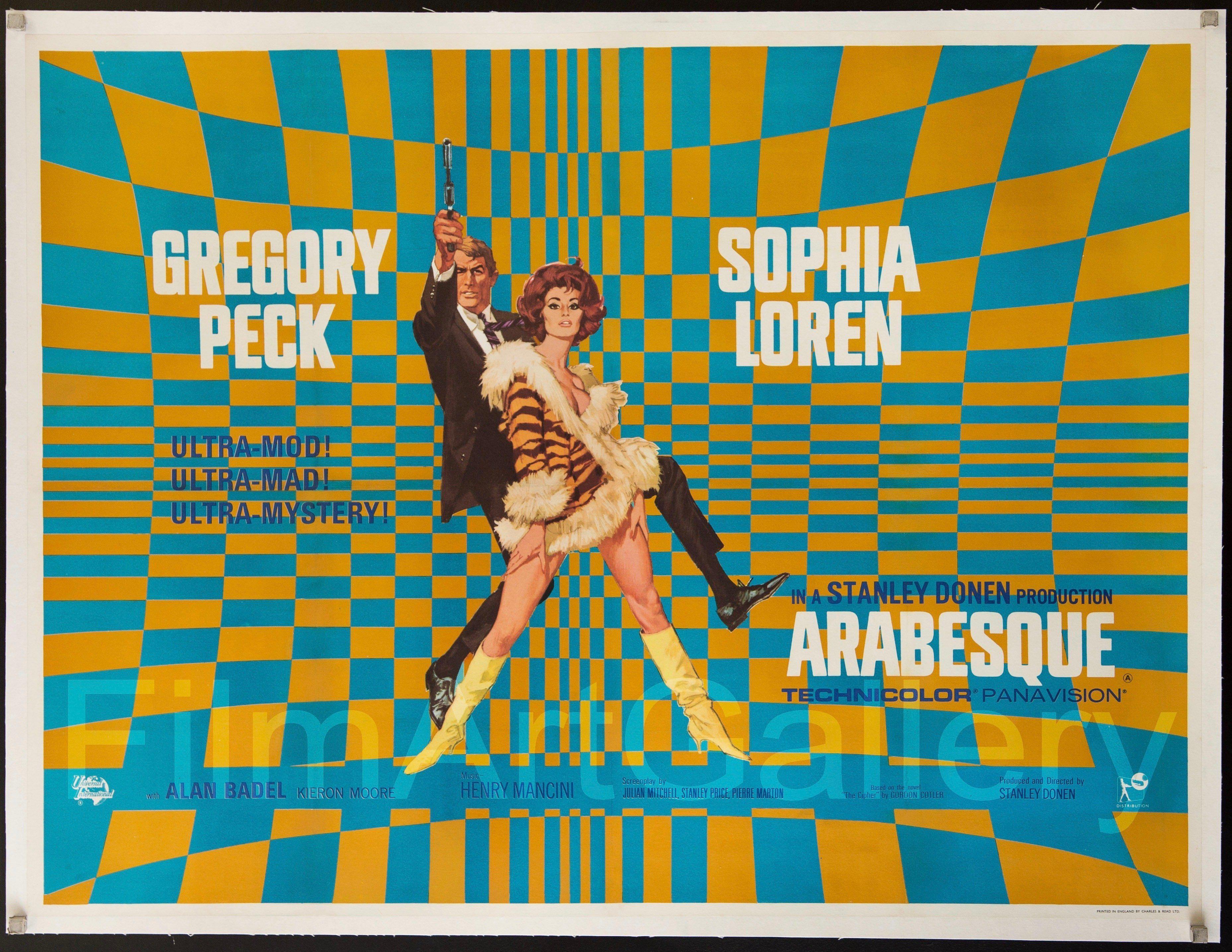 Arabesque Movie Poster 1966 British Quad 30x40 arabesque-movie-poster-1966-british-quad-30x40