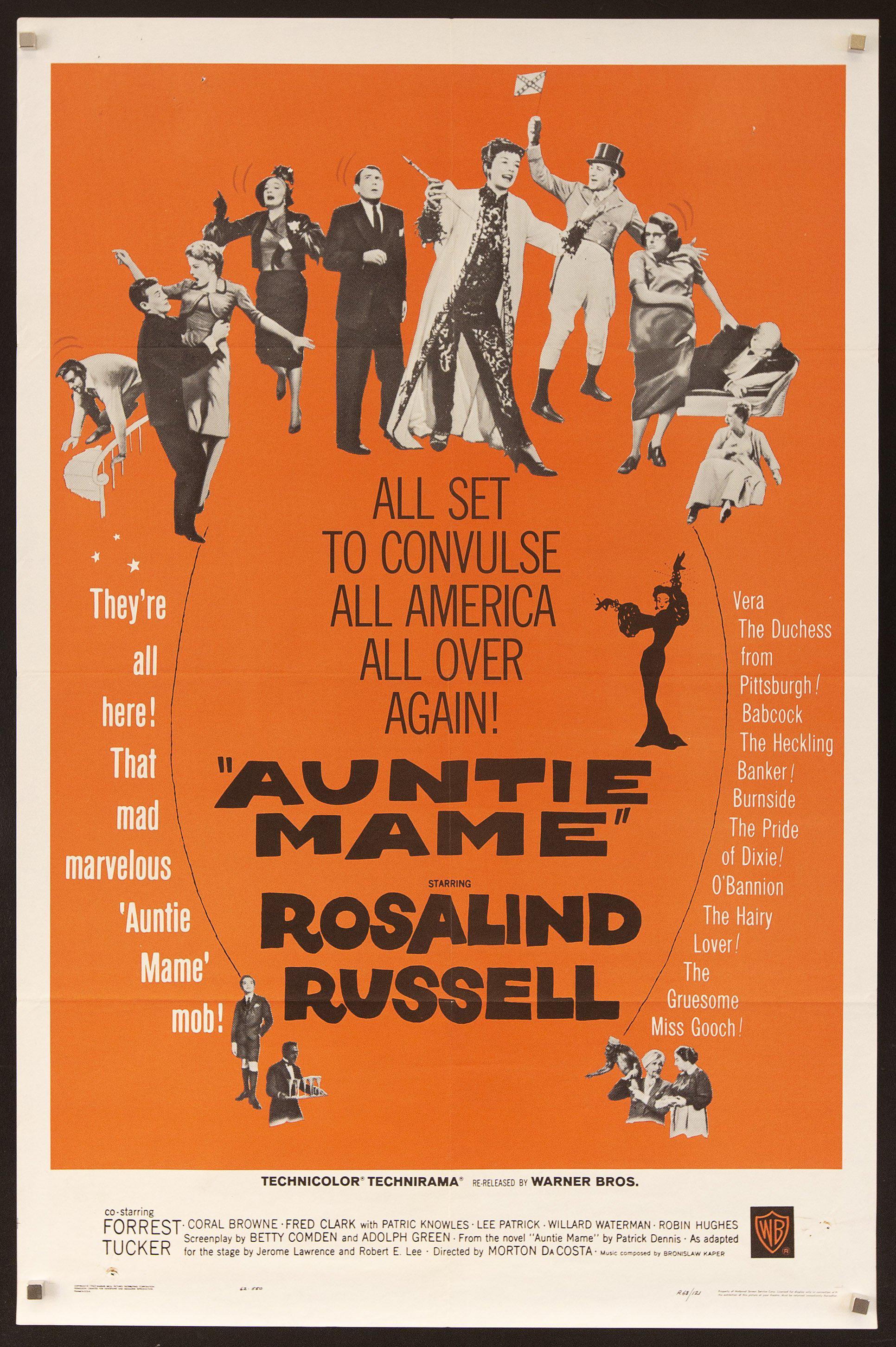 Auntie Mame Movie Poster 1963 RI 1 Sheet (27x41)