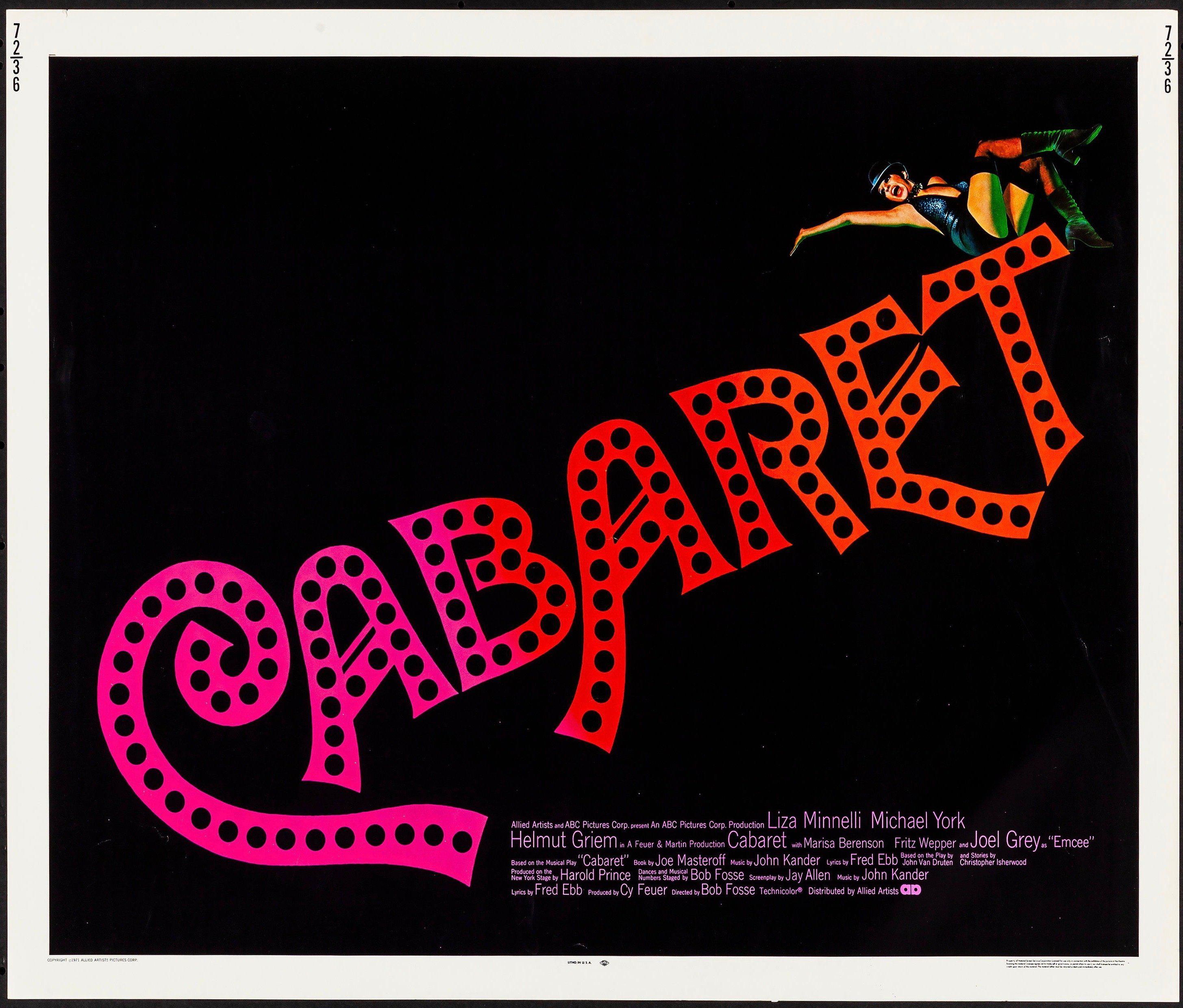 Cabaret Movie Poster 1972 Half Sheet 22x28