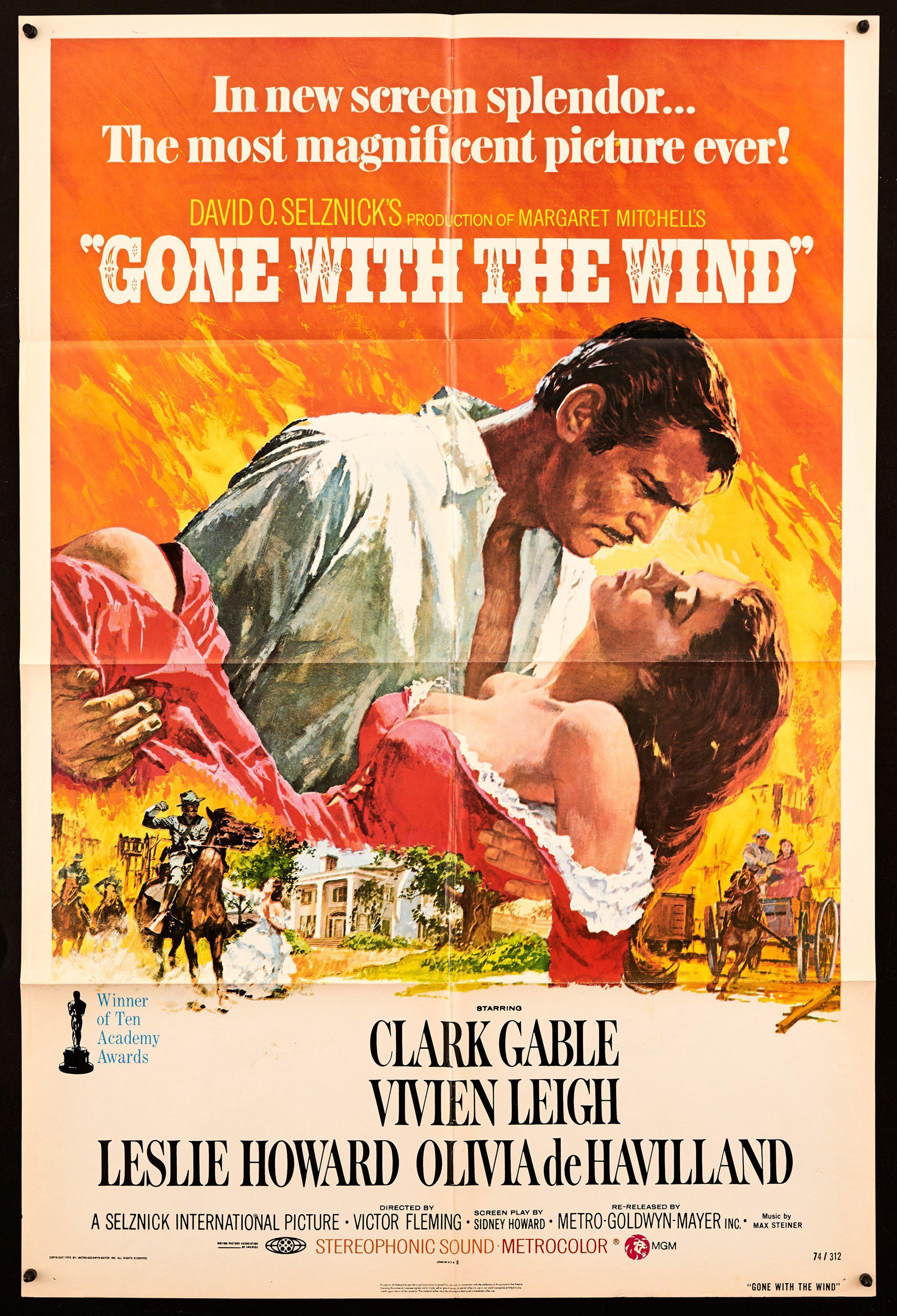 opfindelse Diplomat Opmærksomhed Gone With the Wind Vintage Movie Poster