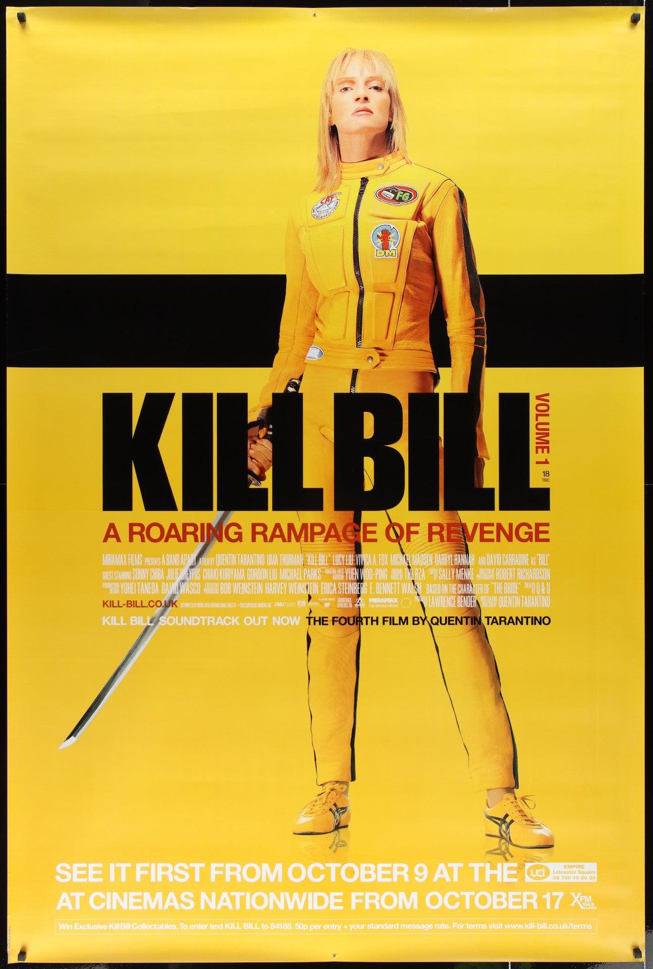 broderi guitar indtryk Kill Bill Volume 1 Vintage French Quentin Tarantino Movie Poster