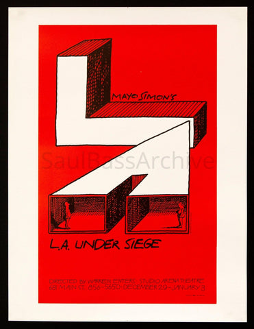 LA Under Siege 19x25 Original Vintage Movie Poster