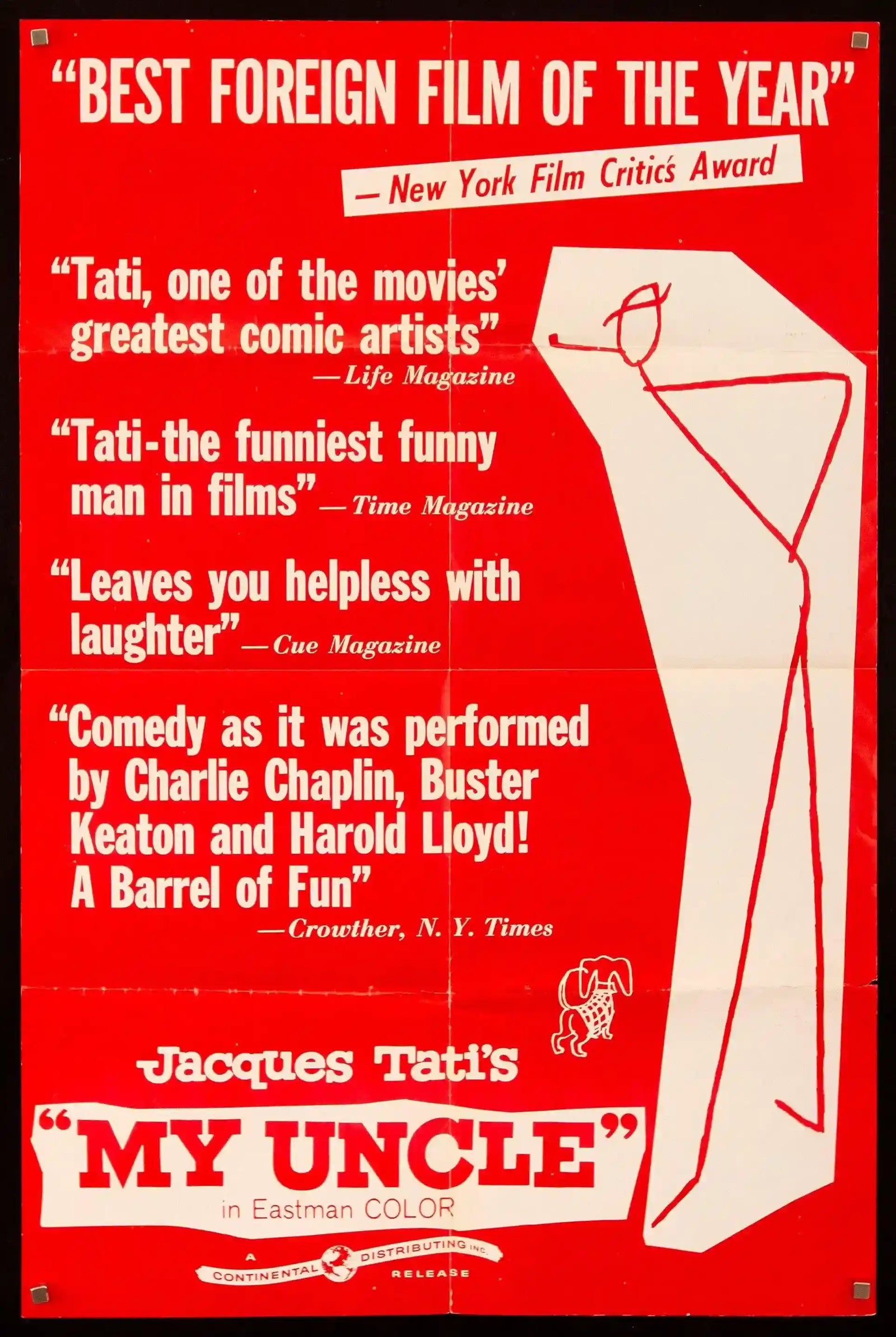 Mon Oncle Original Vintage Movie Poster