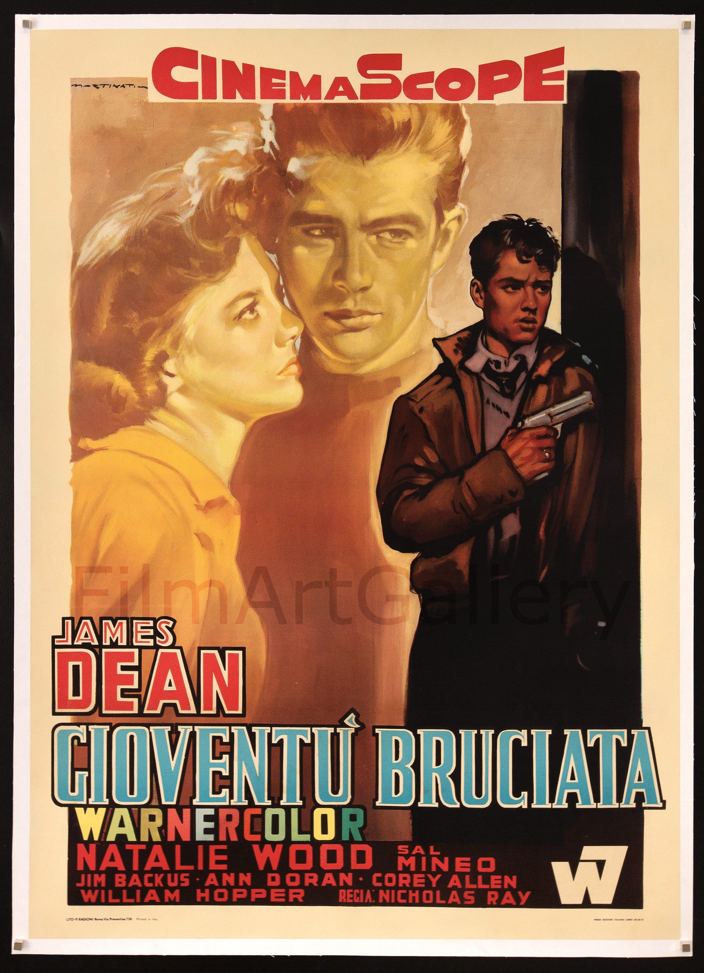 Rebel Without A Cause Movie Poster 1968 RI Italian 2 Foglio