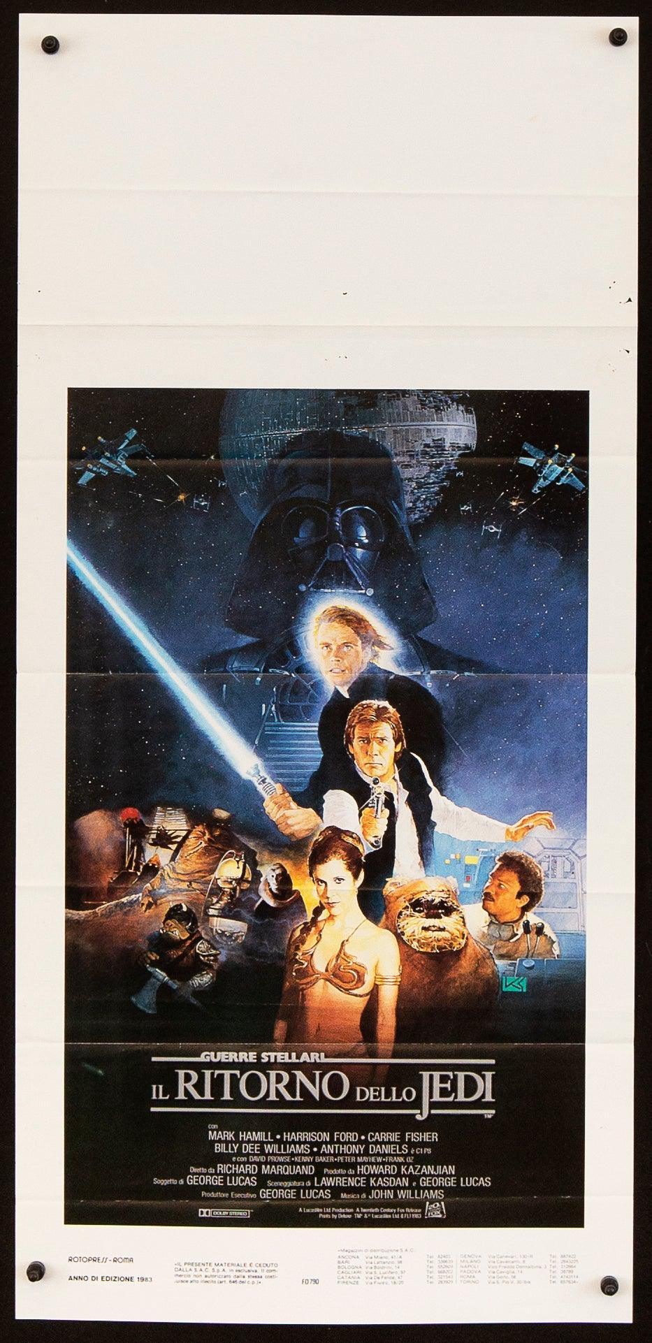 Return of the Jedi Movie Poster 1983 Italian Locandina (13x28)