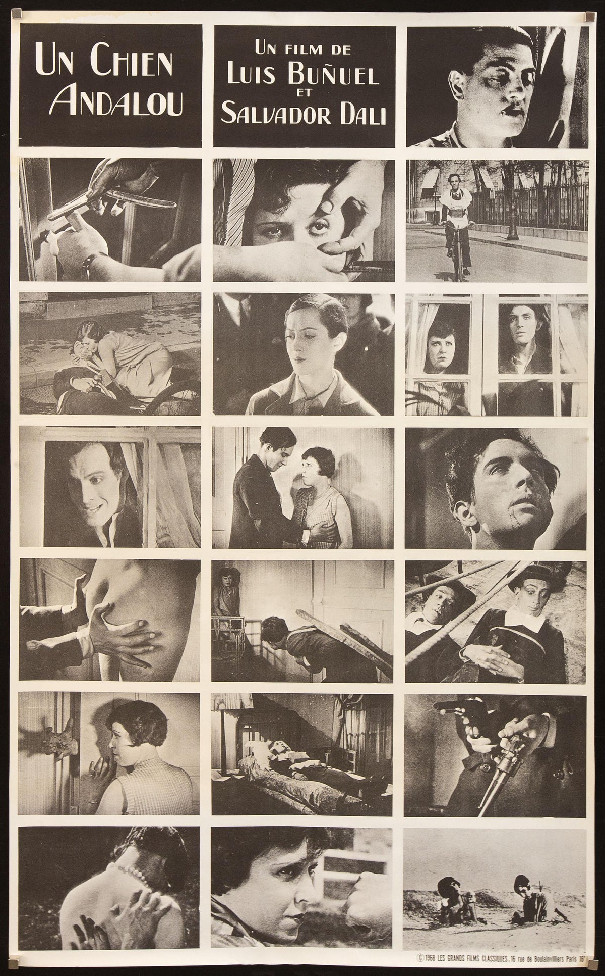 Un Chien Andalou French medium (31x47) Original Vintage Movie Poster