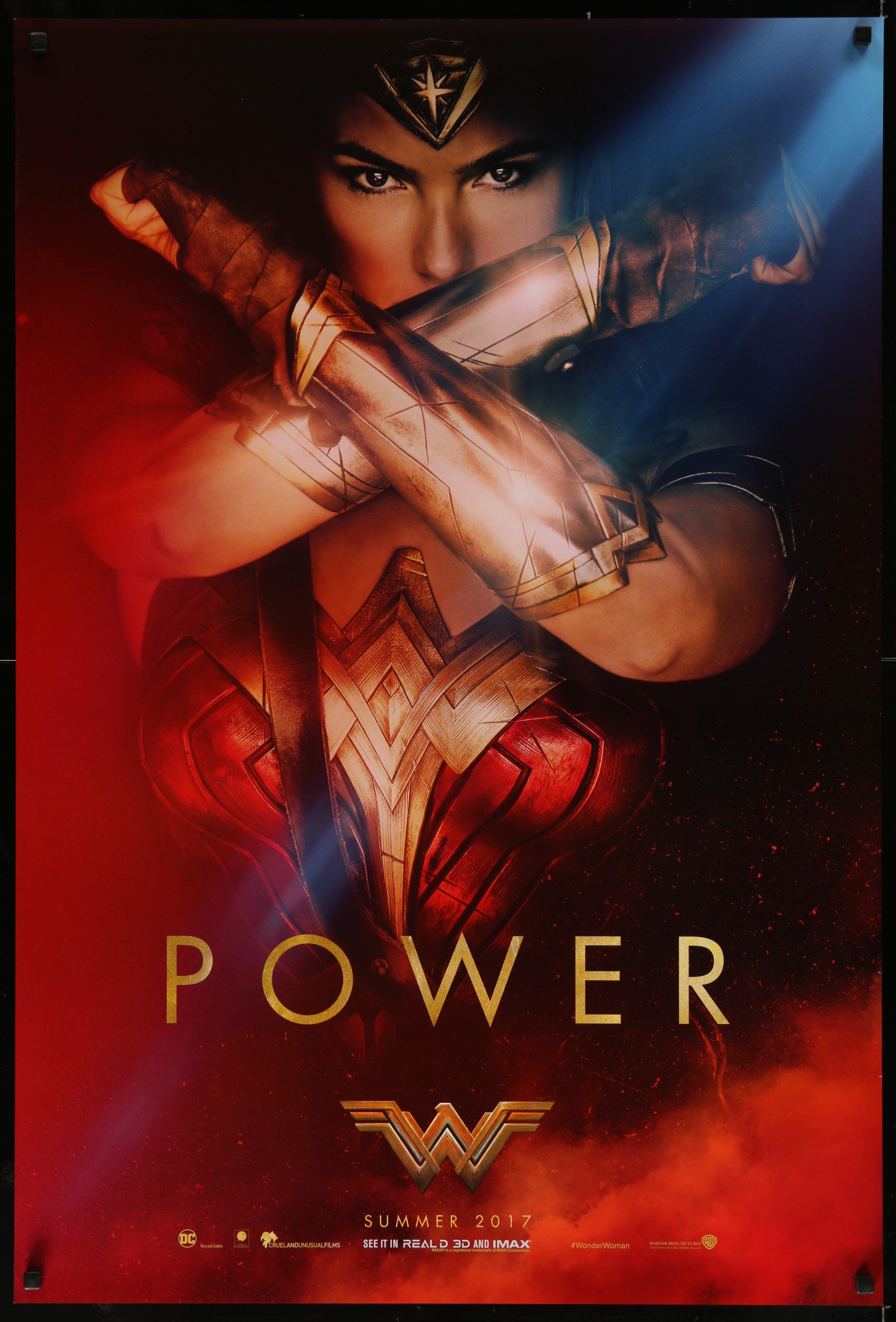 Wonder Woman 2017 Movie Poster 24x36 Borderless Glossy 17186