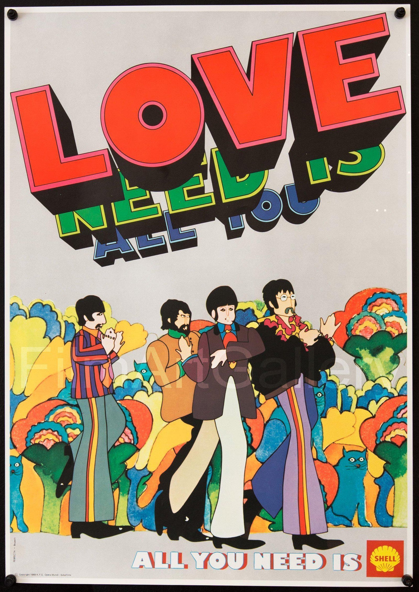 Yellow Submarine Original Vintage Movie Poster