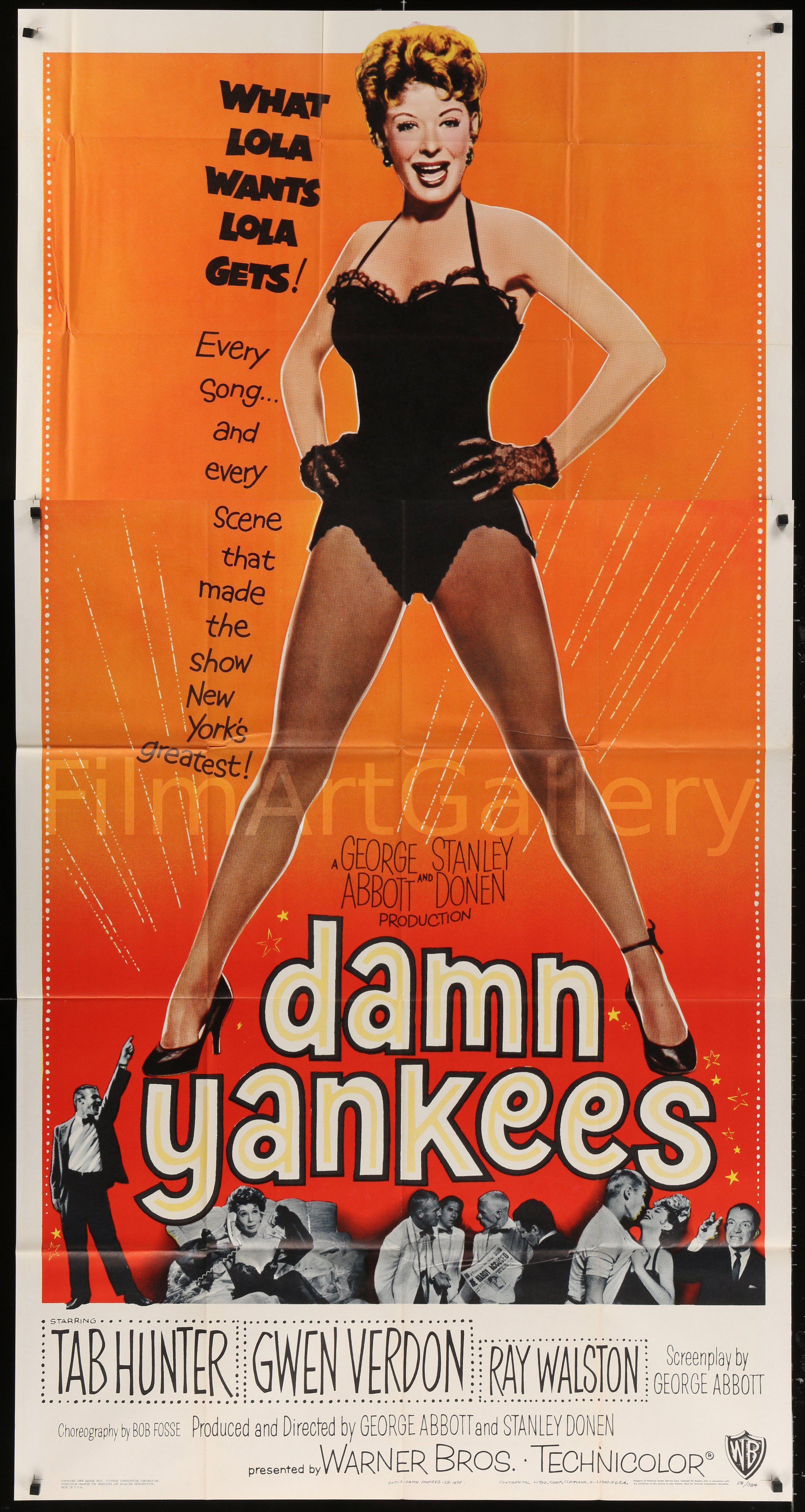 Damn Yankees Movie Poster 1958 3 Sheet (41x81)