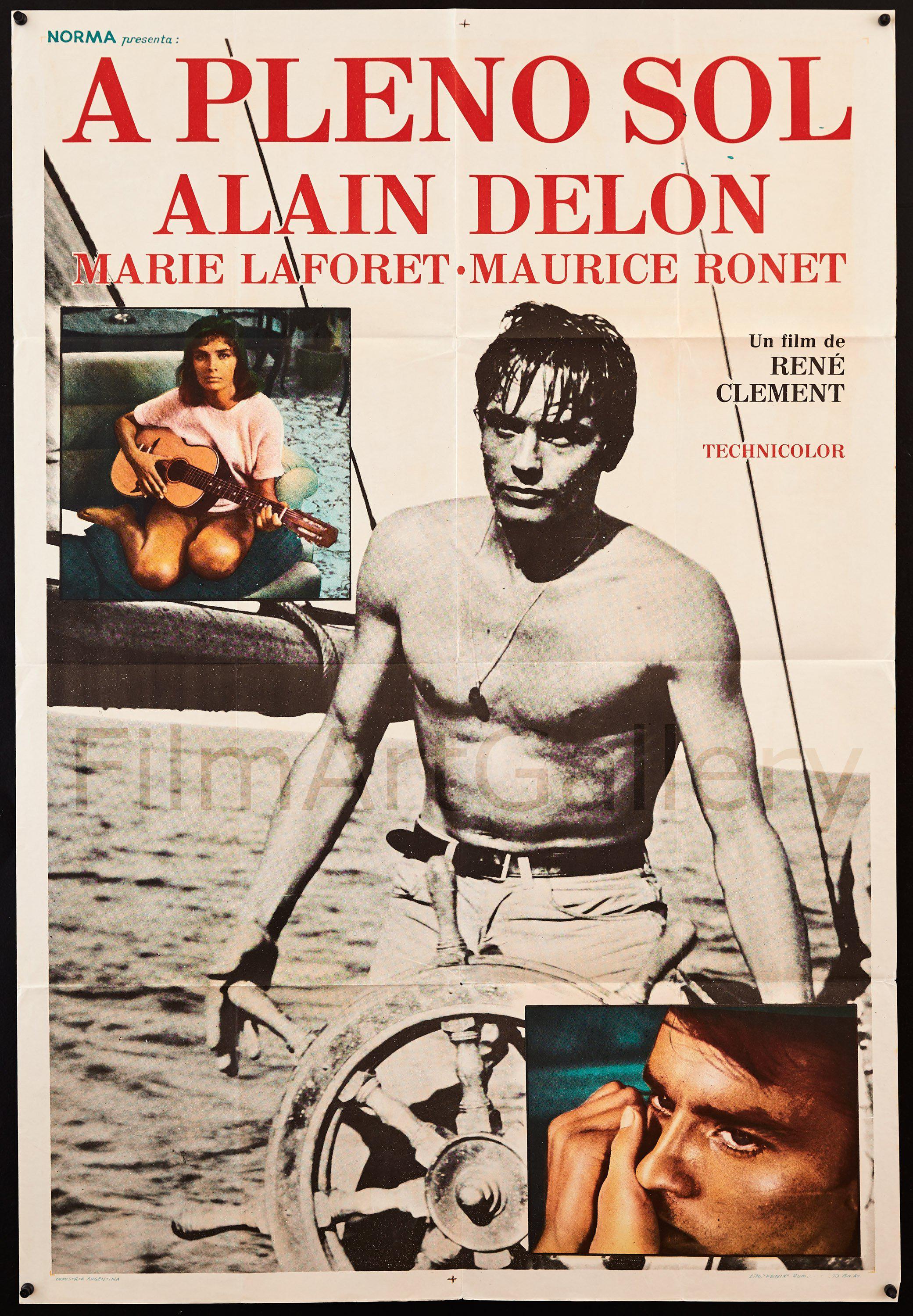 Purple Noon (Plein Soleil) Movie Poster 1960's RI 1 Sheet (27x41)