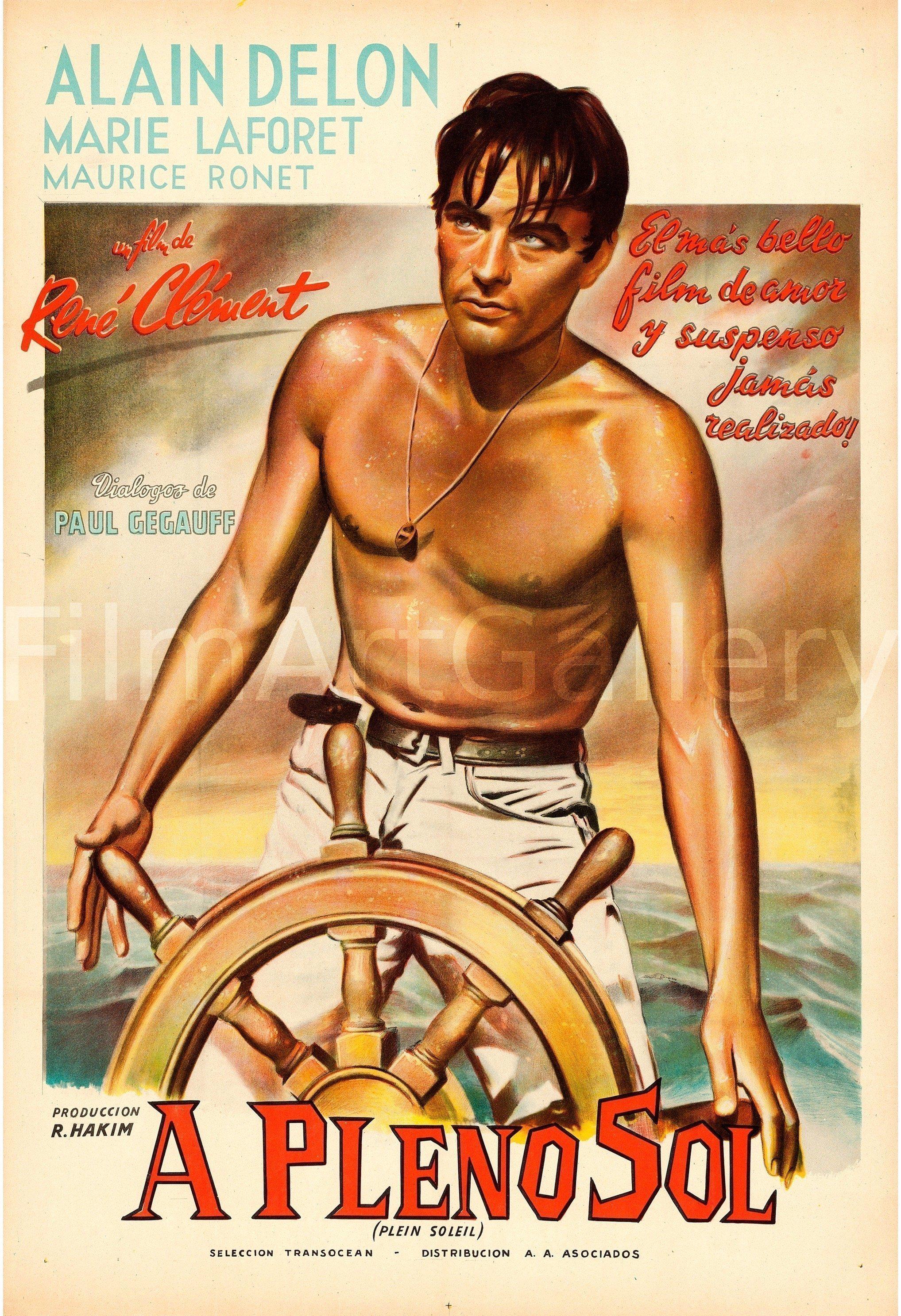Original Movie Poster Plein Soleil Purple Noon Alain Delon Rene