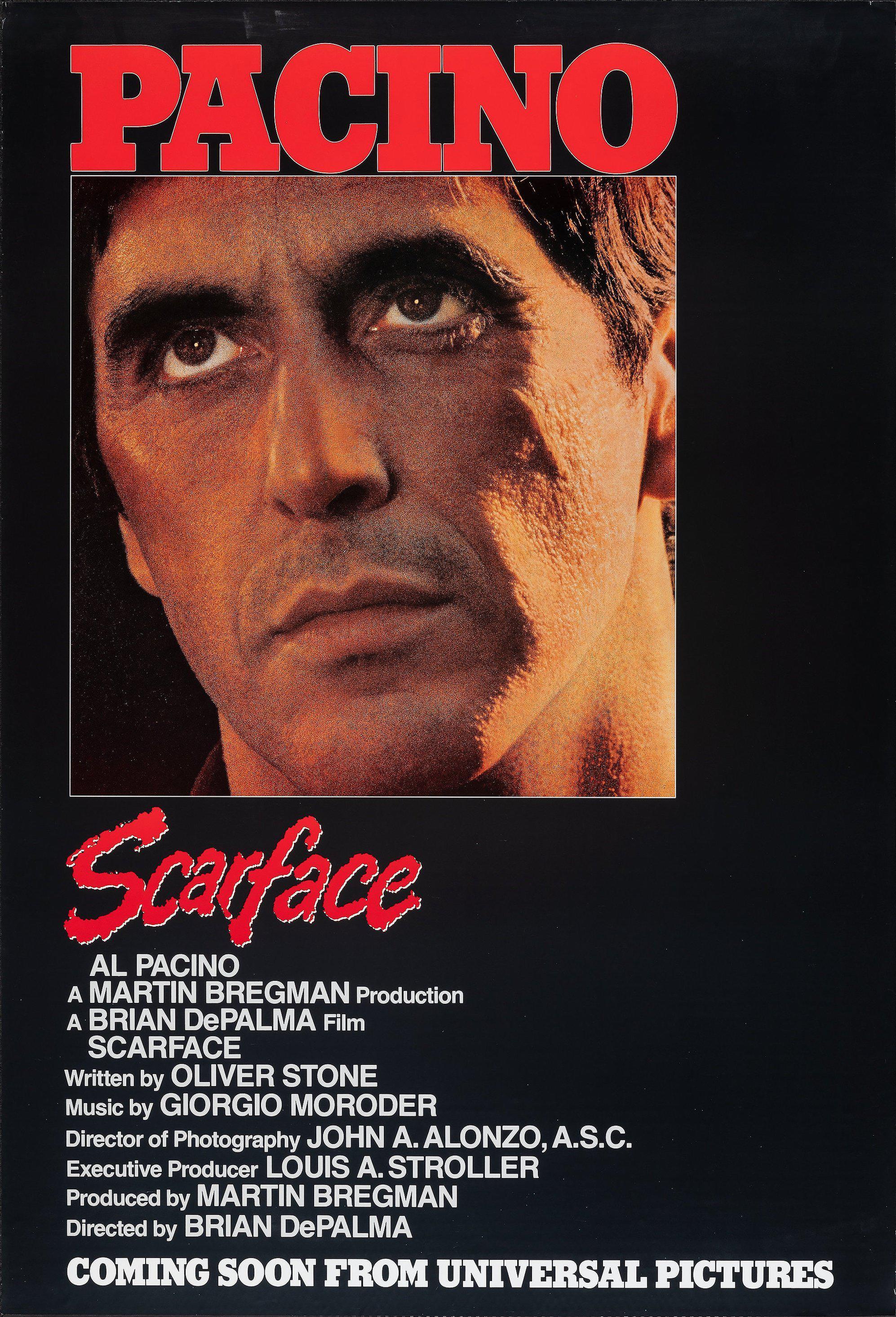 Quadro Scarface Filme 1983 Tony Montana Pôster Clássico C/ Moldura 45x33 A3  - Escorrega o Preço
