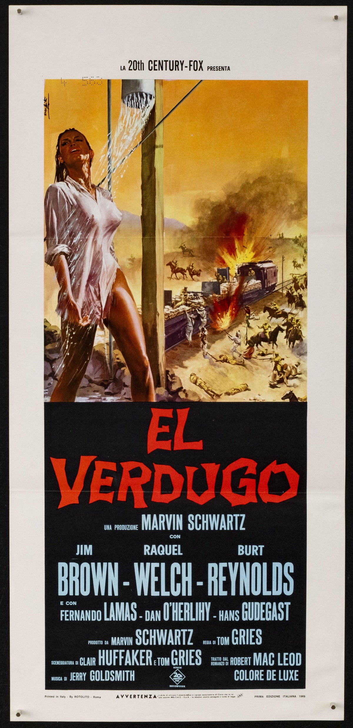 100 Rifles Original Vintage Movie Poster