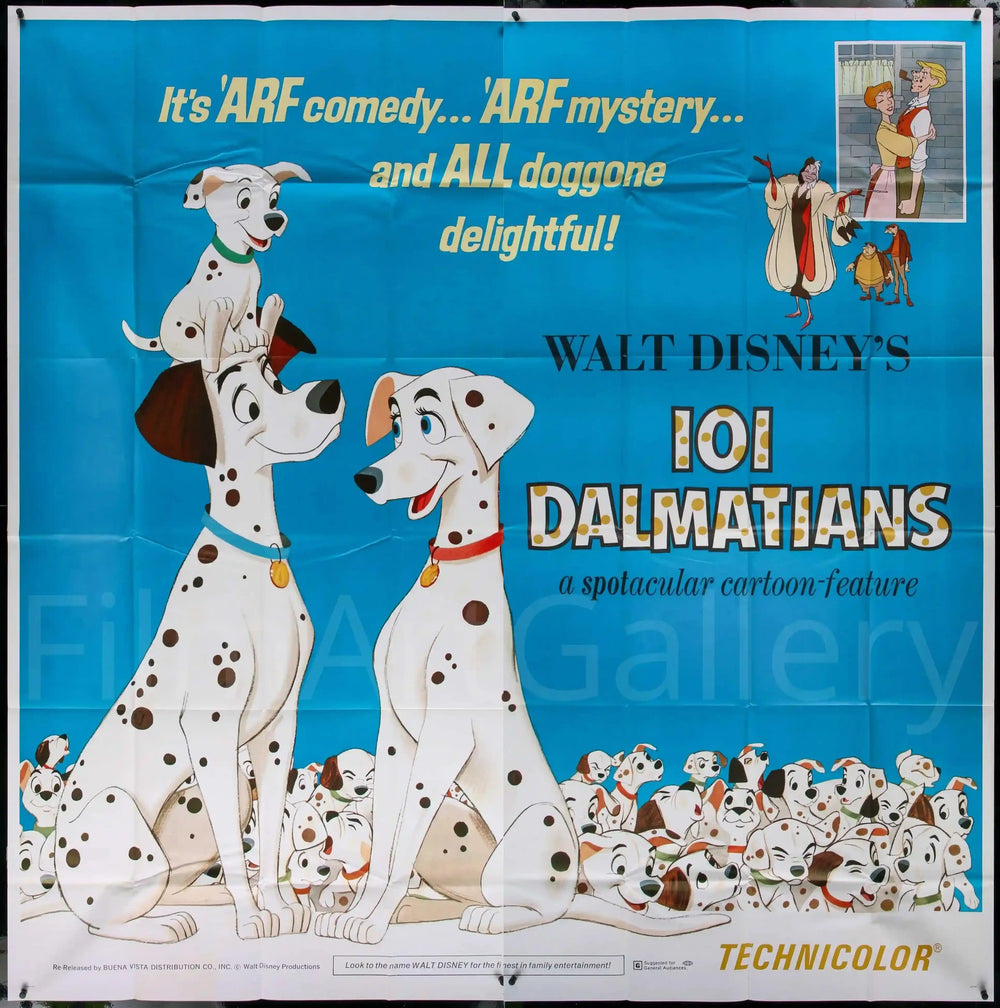 101 Dalmatians Original Vintage Movie Poster