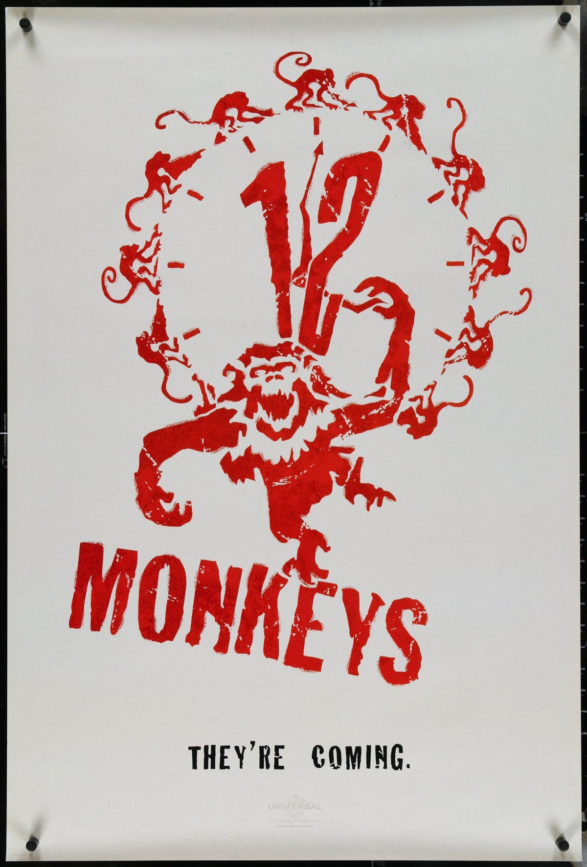 12 Monkeys 1 Sheet (27x41) Original Vintage Movie Poster