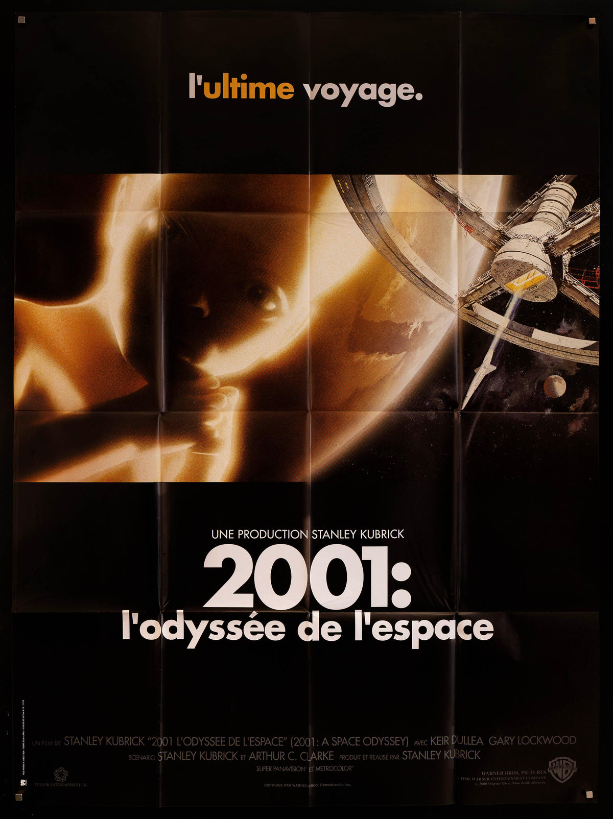 2001 A Space Odyssey French 1 Panel (47x63) Original Vintage Movie Poster