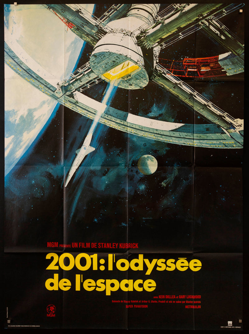2001 A Space Odyssey French 1 panel (47x63) Original Vintage Movie Poster