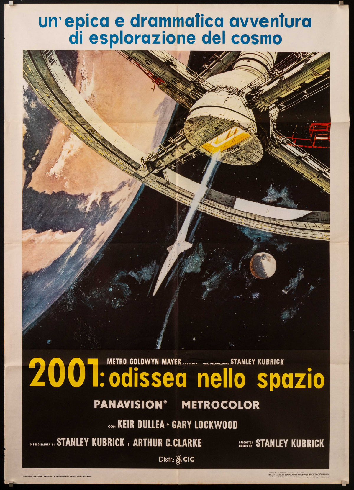 2001 A Space Odyssey Italian 2 foglio (39x55) Original Vintage Movie Poster