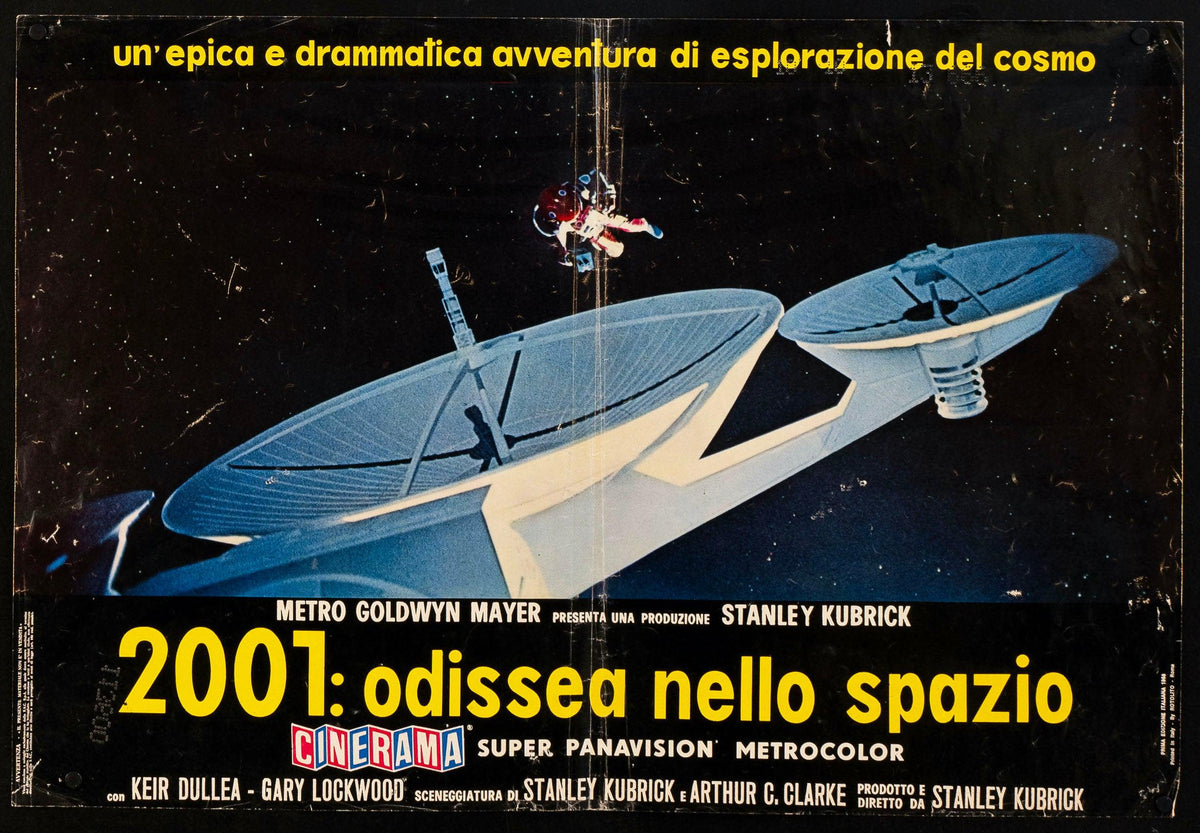 2001 A Space Odyssey Italian Photobusta (18x26) Original Vintage Movie Poster