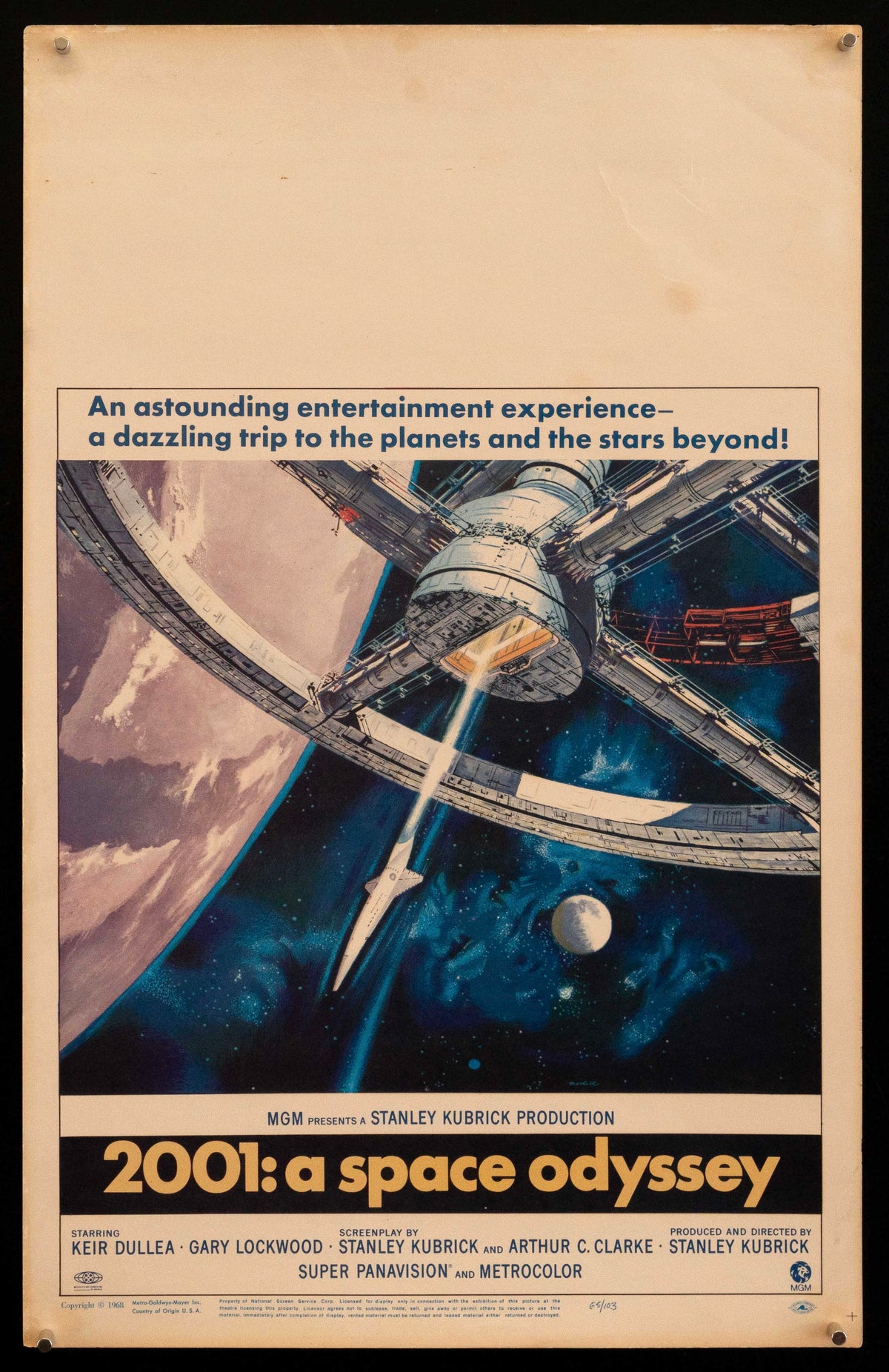 2001 A Space Odyssey Original Vintage Movie Poster
