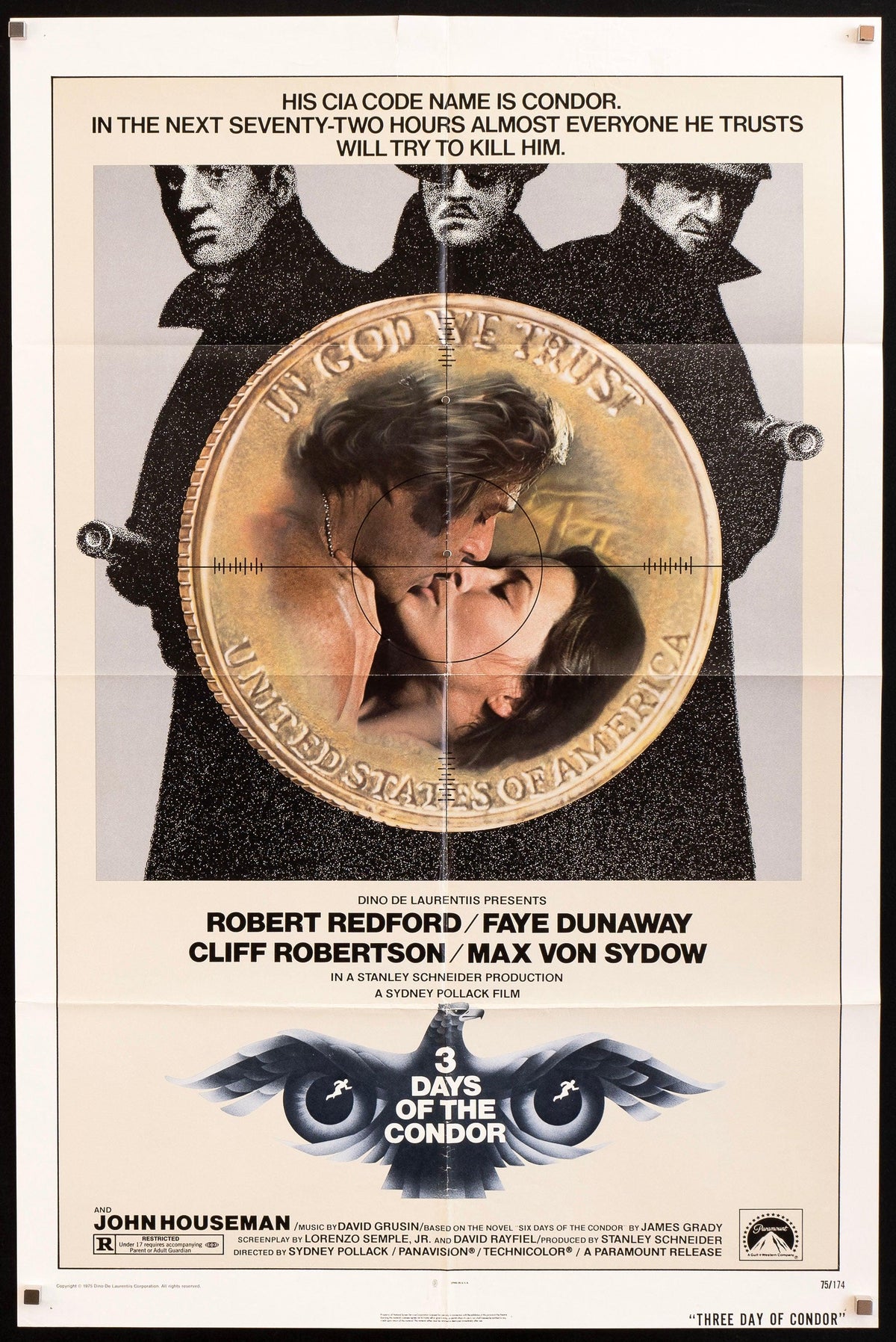 3 Days of the Condor Original Vintage Movie Poster