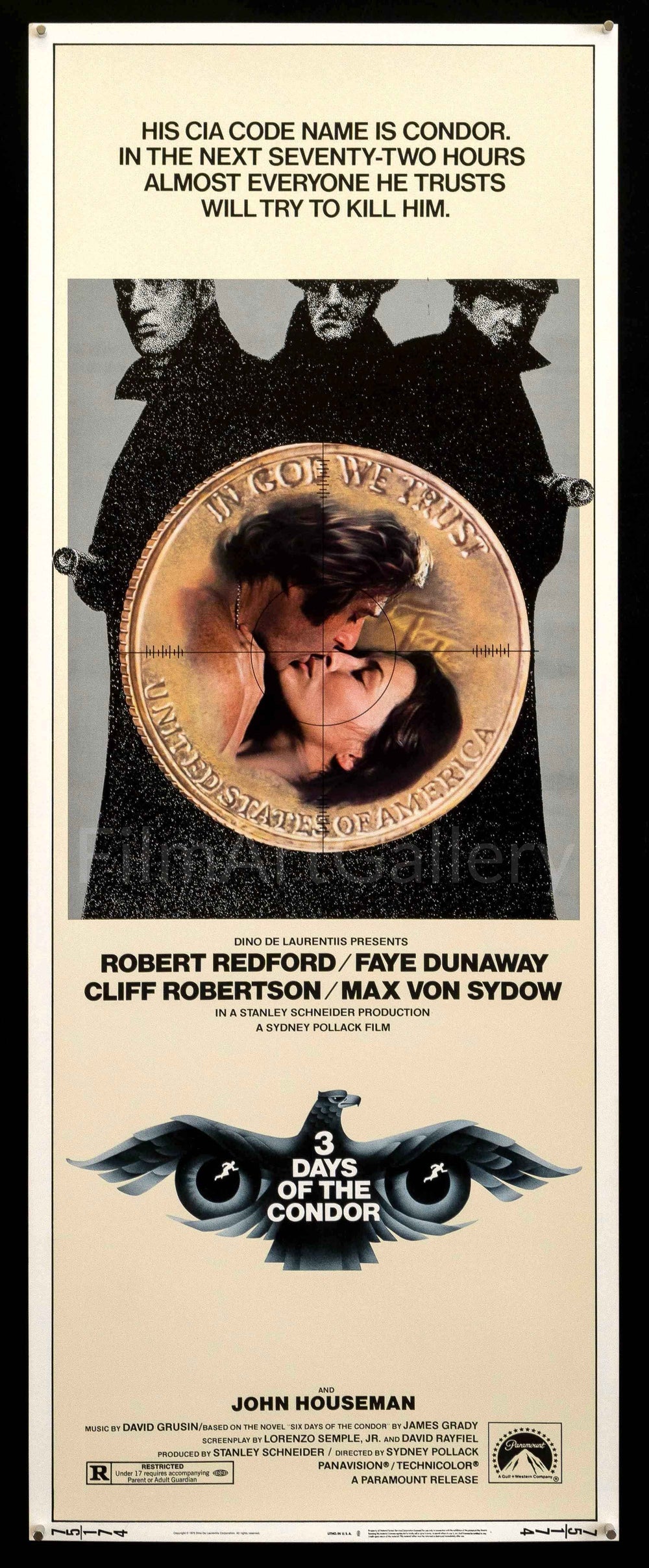 3 Days of the Condor Original Vintage Movie Poster