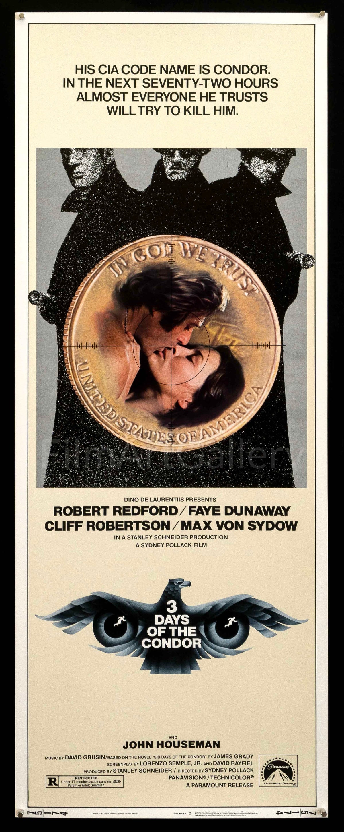 3 Days of the Condor Original Vintage Movie Poster