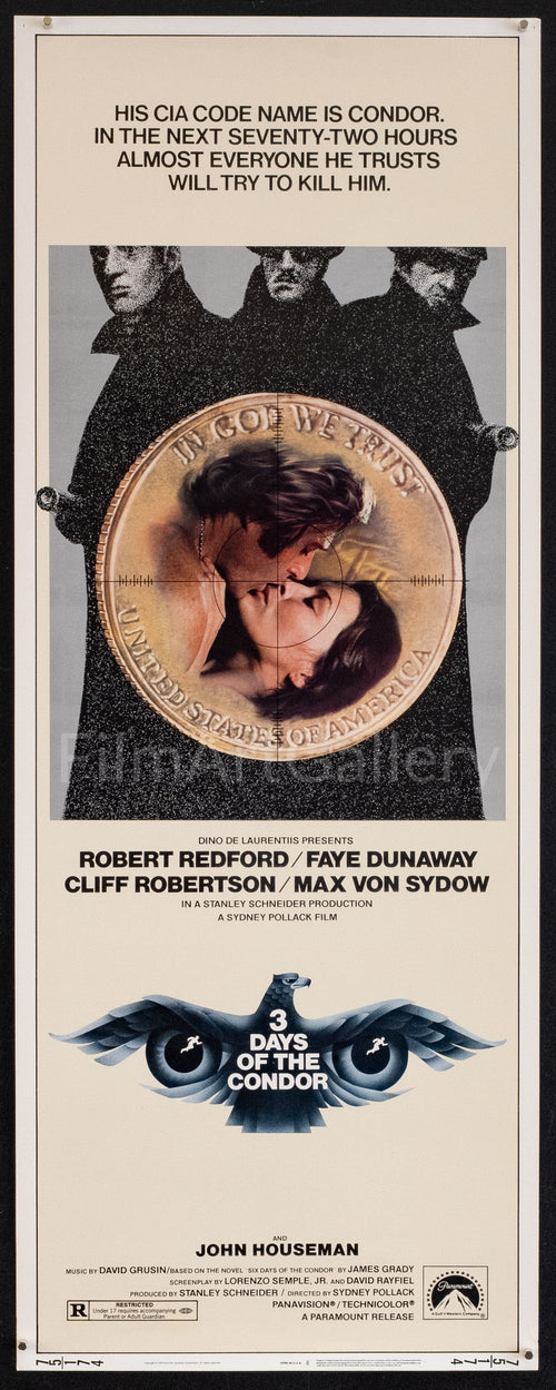 3 Days of the Condor Original Vintage Movie Poster
