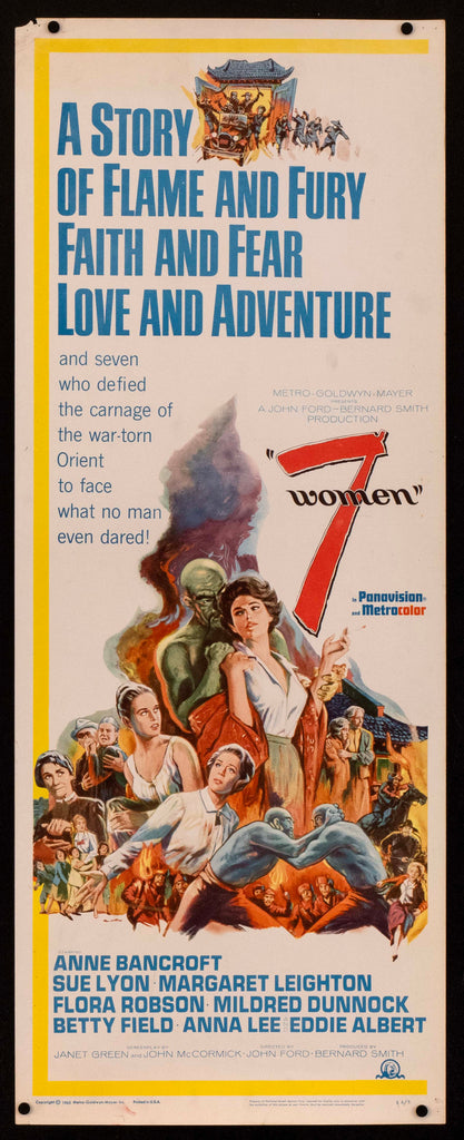 7 Women (Seven) Original Vintage Movie Poster