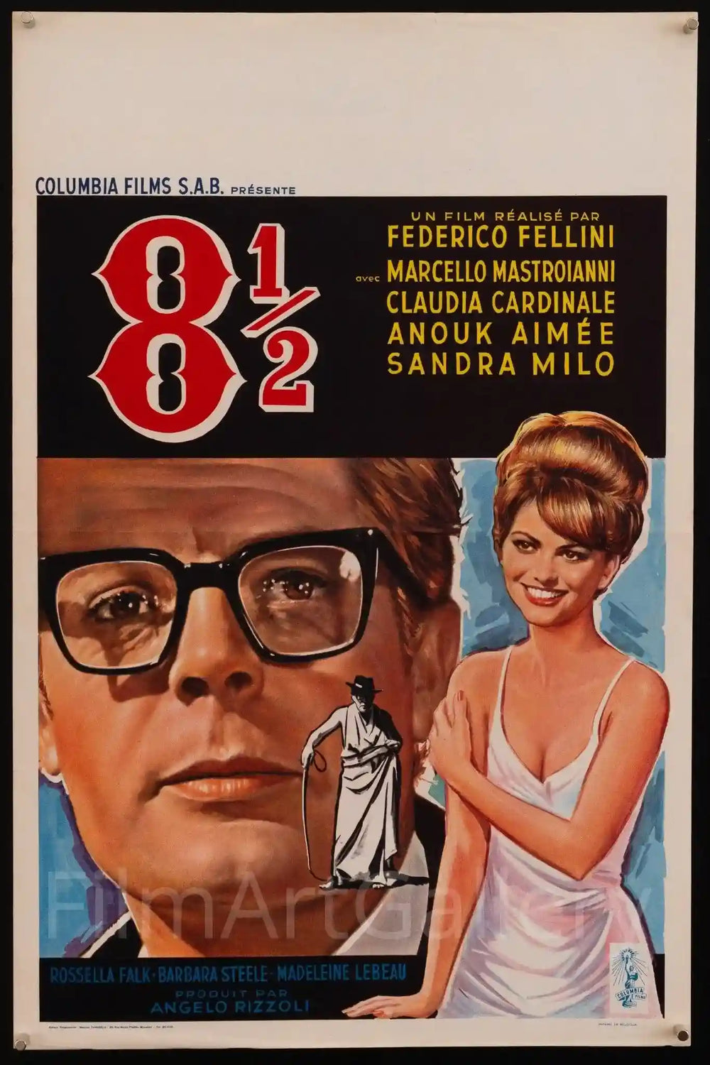 8 1/2 (Eight and a Half) Original Vintage Movie Poster