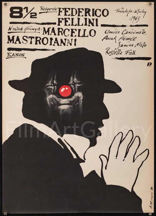 8 1/2 (Eight and a Half) Original Vintage Movie Poster